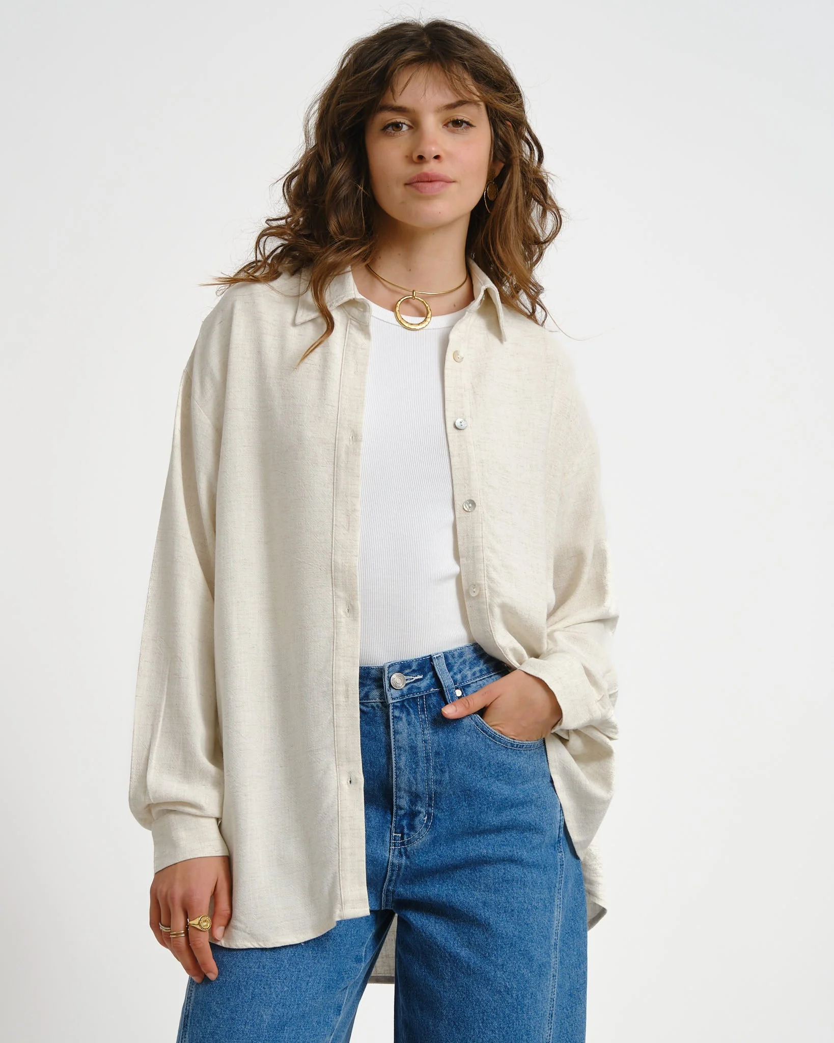 TILTIL Britt Linen Blouse Beige
