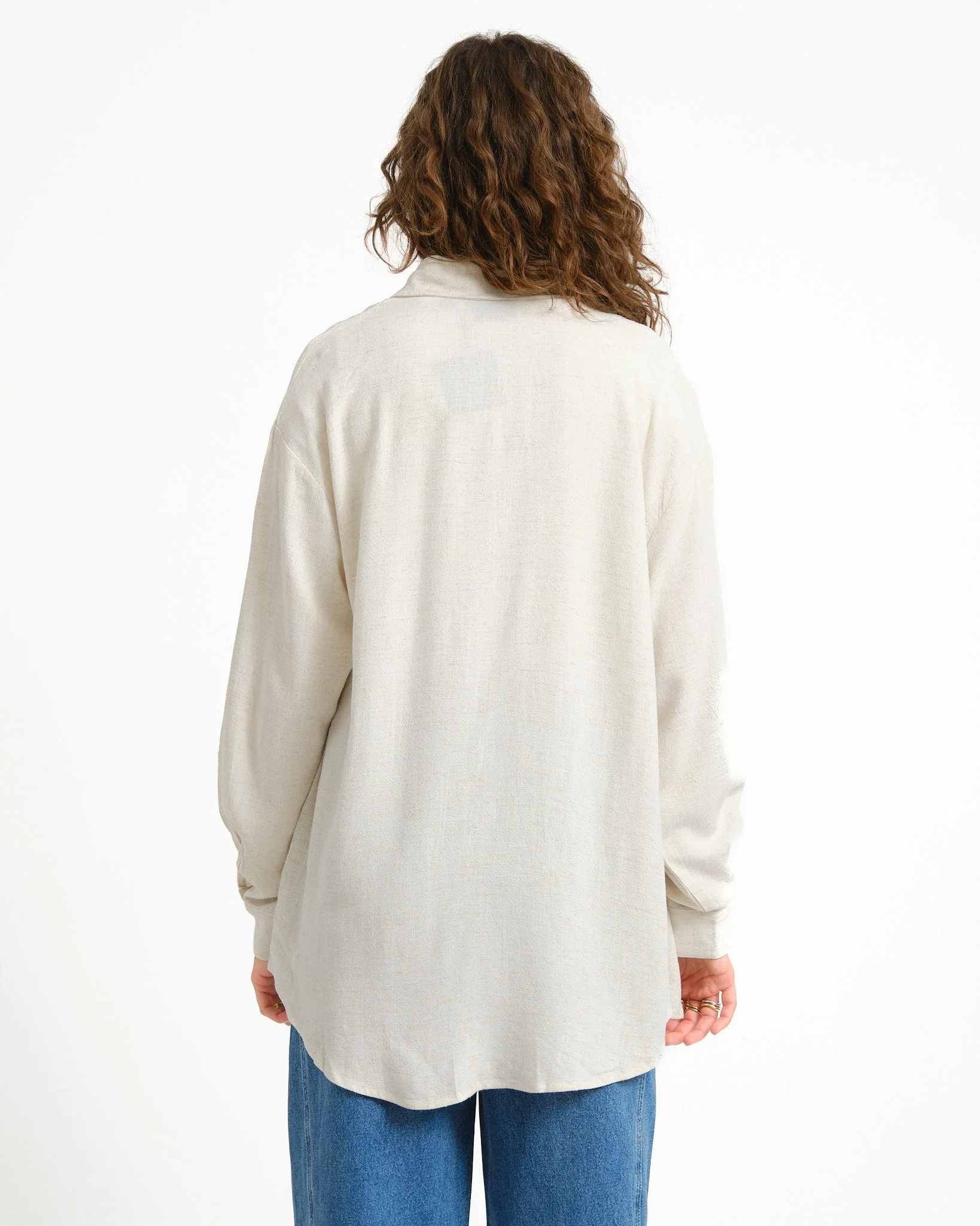 TILTIL Britt Linen Blouse Beige - Image 5