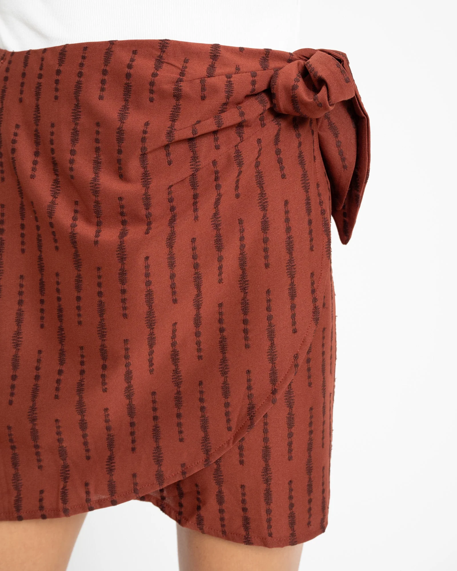 TILTIL Celine Wrap Skirt Rust Structure - Image 7