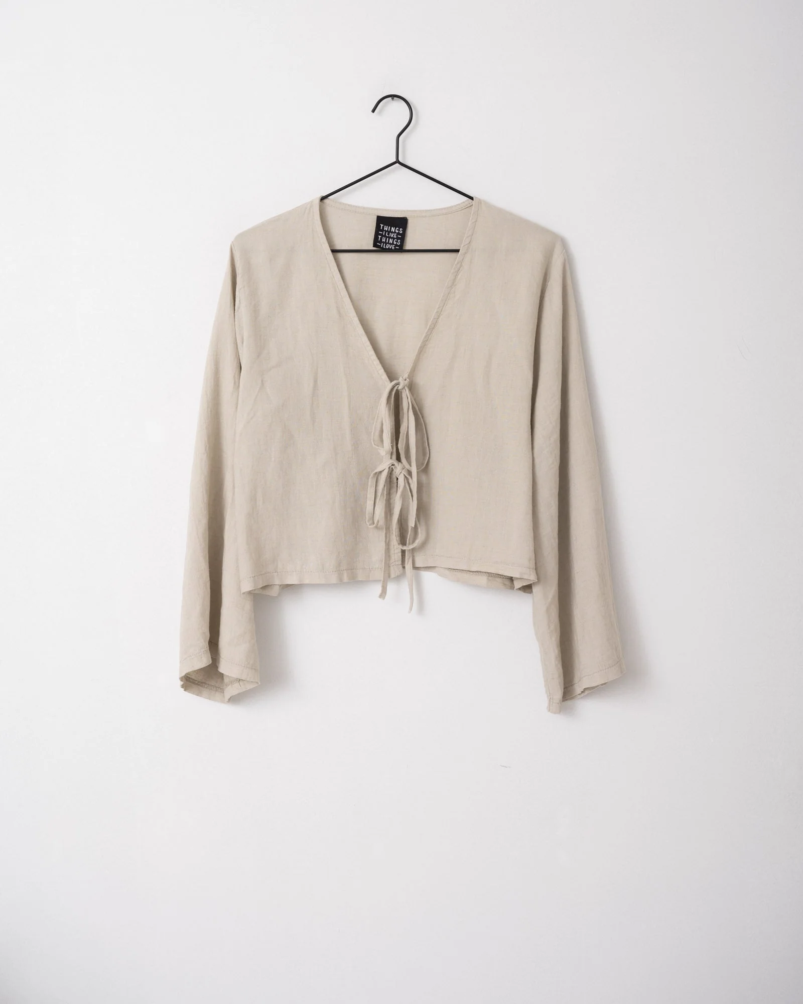 TILTIL Claire Linen Top Beige - Image 7