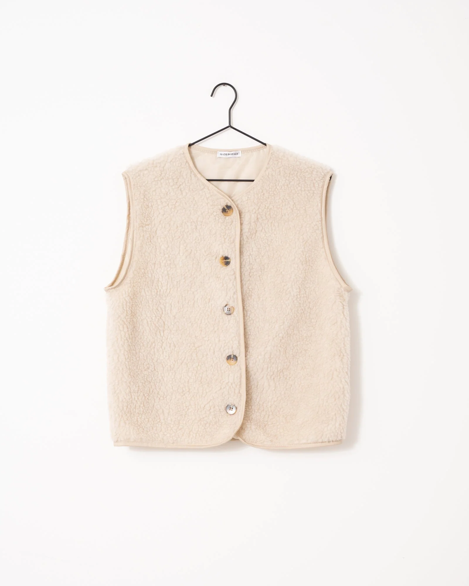 TILTIL Coco Gilet Teddy Ecru One Size - Image 7