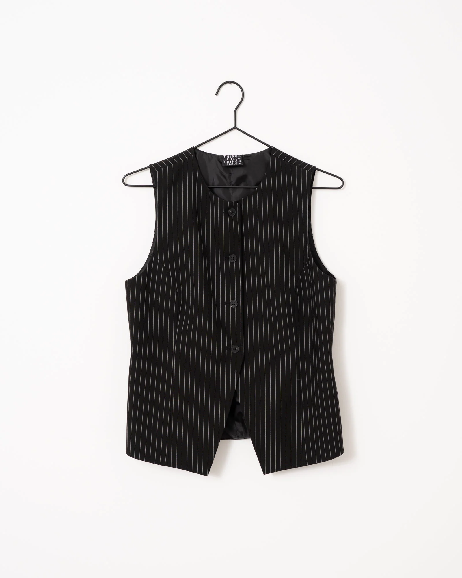 TILTIL Dana Gilet Black Pinstripe - Image 11