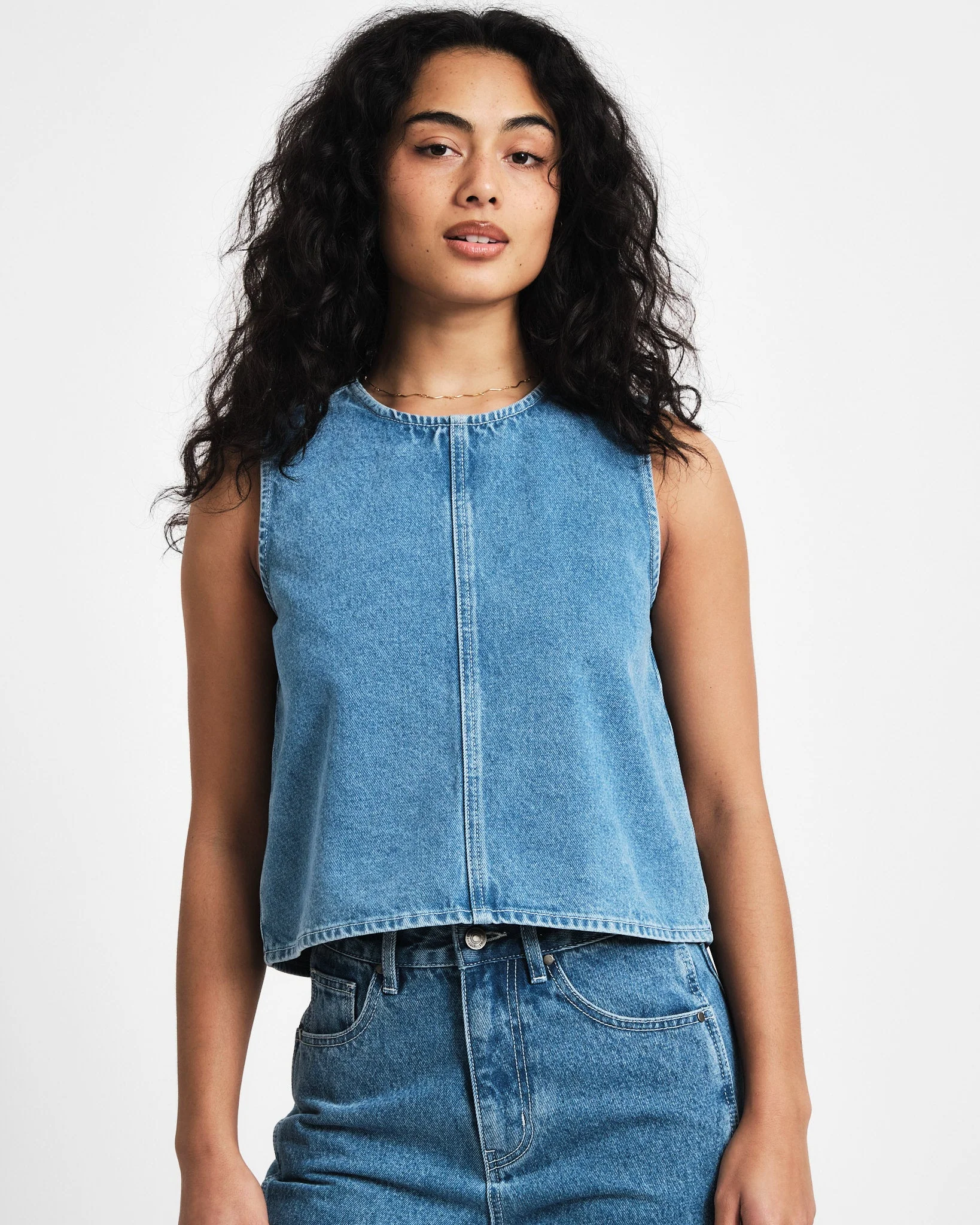 TILTIL Denim Ted Top Blue - Image 5