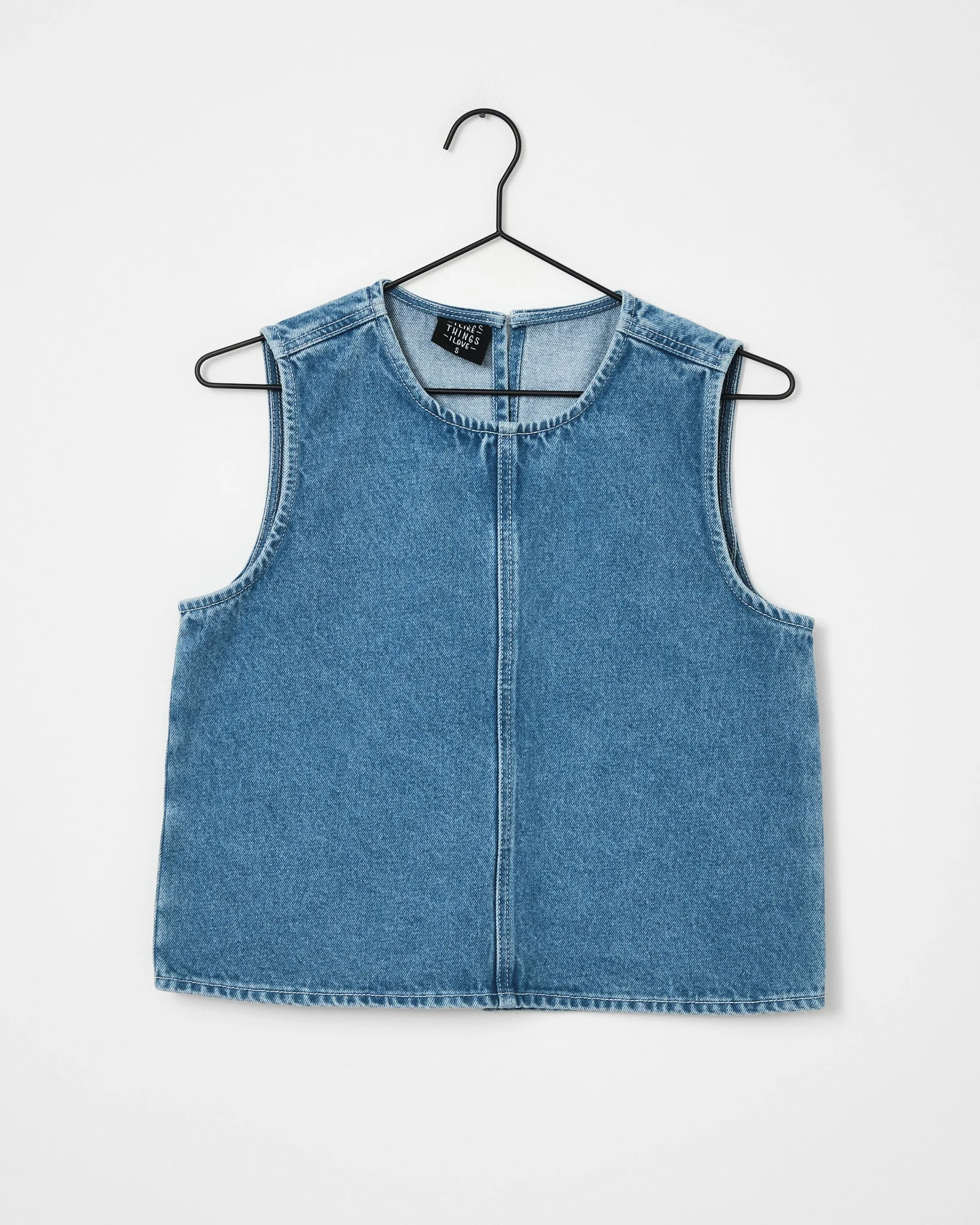 TILTIL Denim Ted Top Blue - Image 8