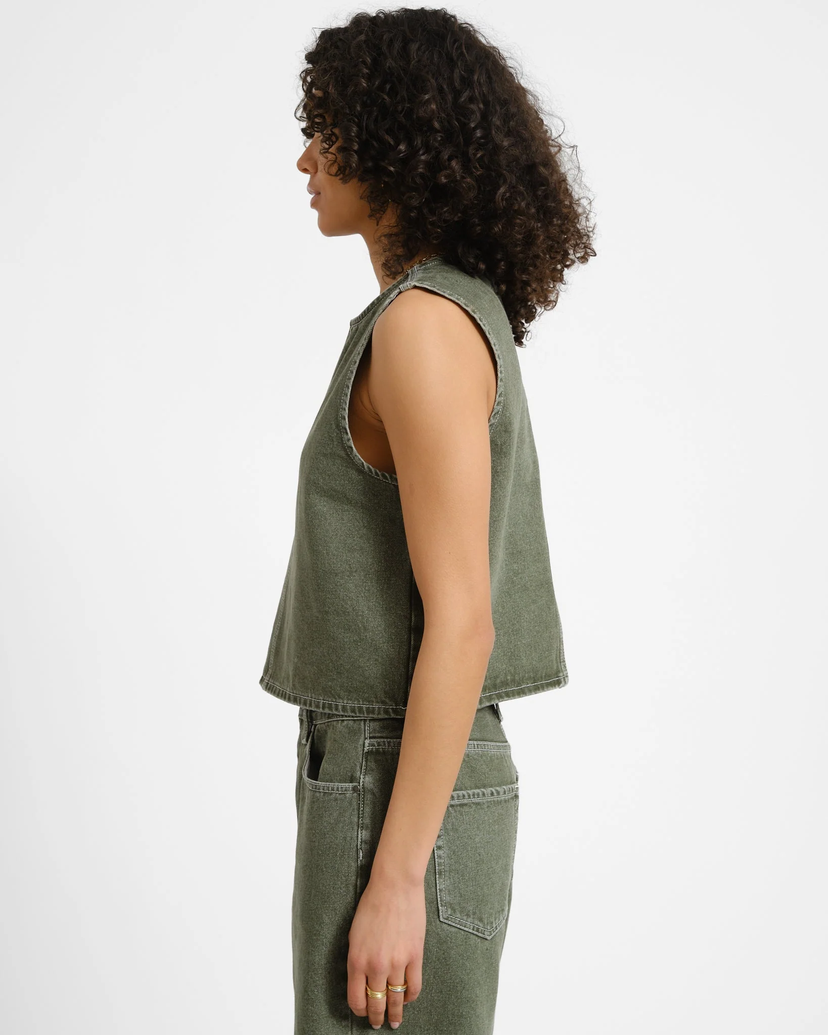 TILTIL Denim Ted Top Green - Image 5