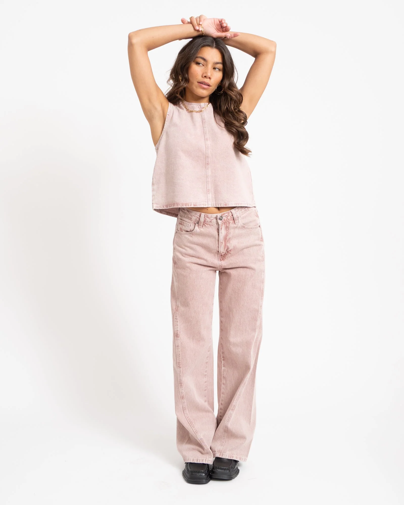 TILTIL Denim Ted Top Pink