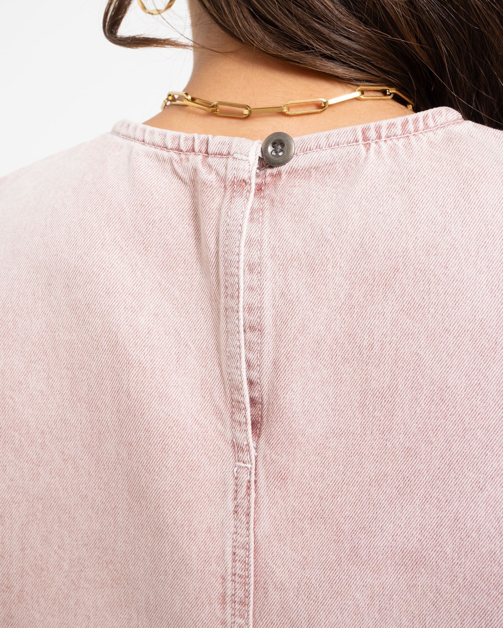 TILTIL Denim Ted Top Pink - Image 5
