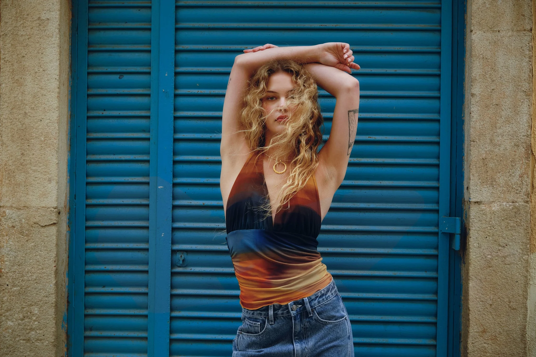 TILTIL Dina Mesh Top Sunset - Image 8
