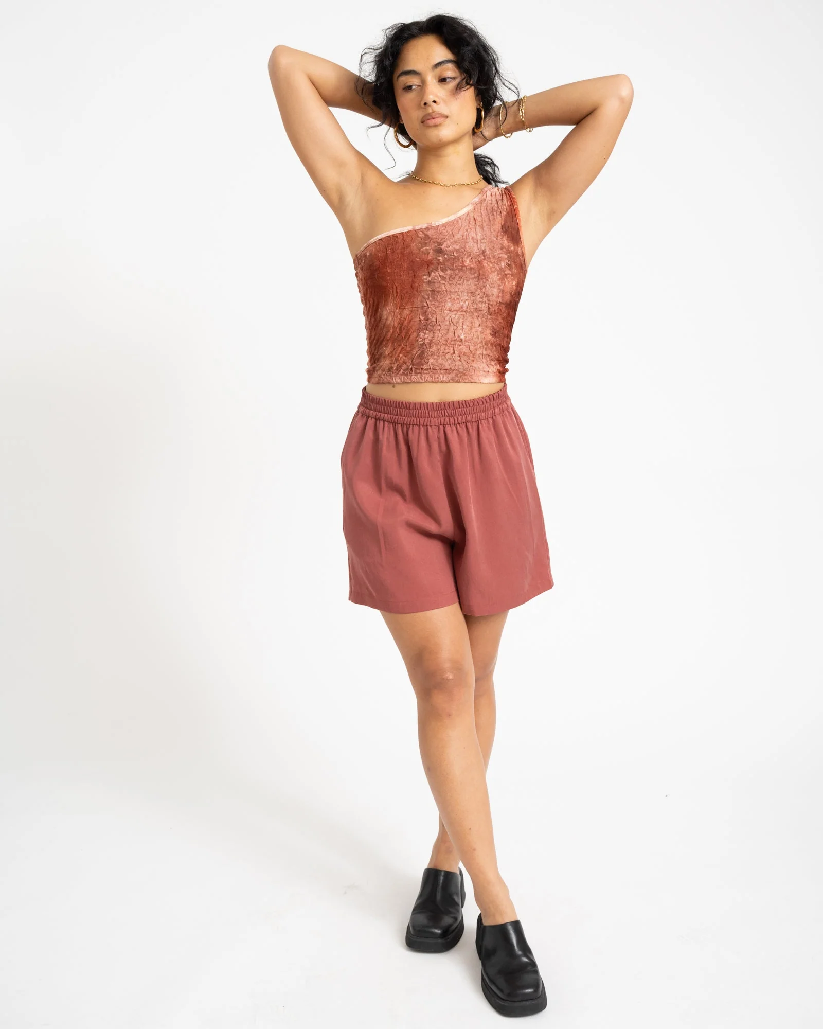TILTIL Elin Tencel Shorts Blush - Image 3