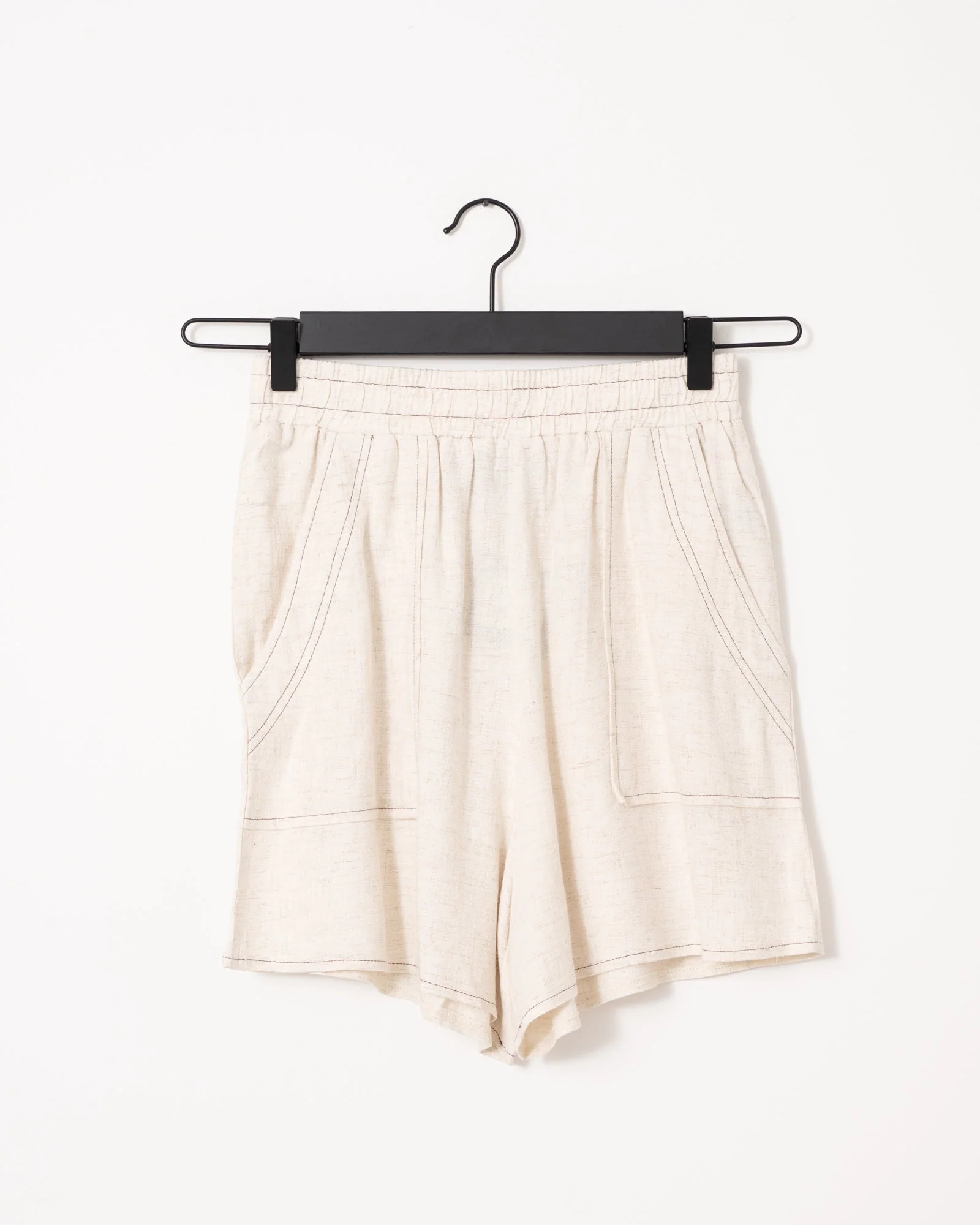 TILTIL Elli Short Linen Melange Beige Seam - Image 6