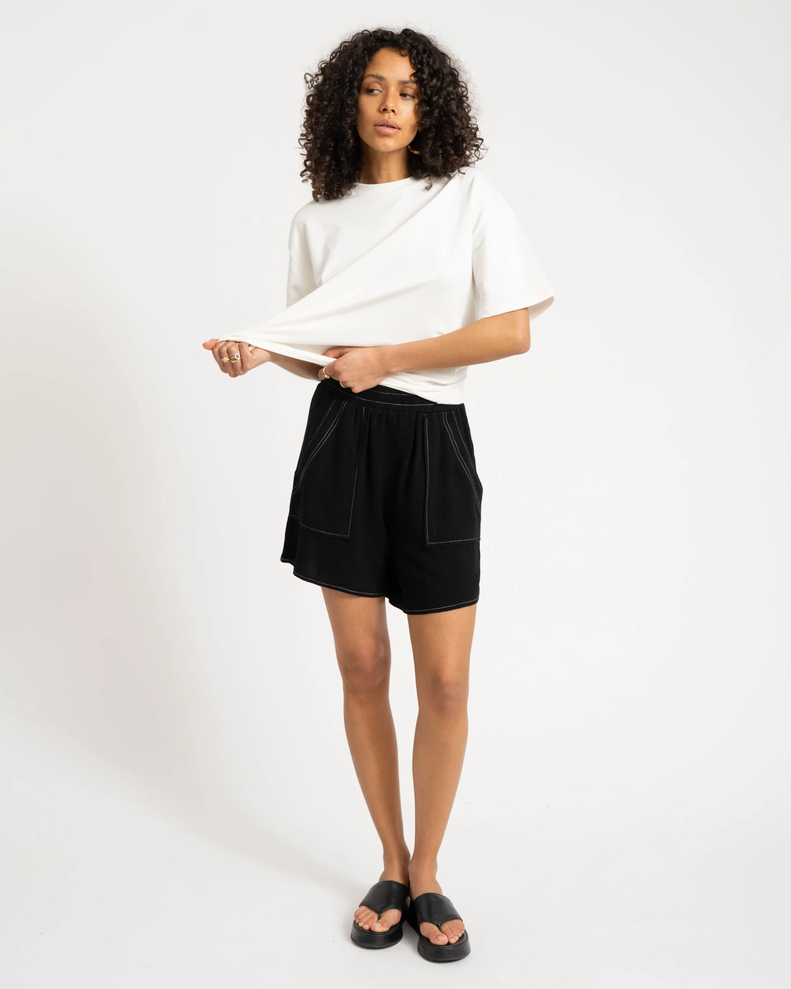 TILTIL Elli Short Melange Black