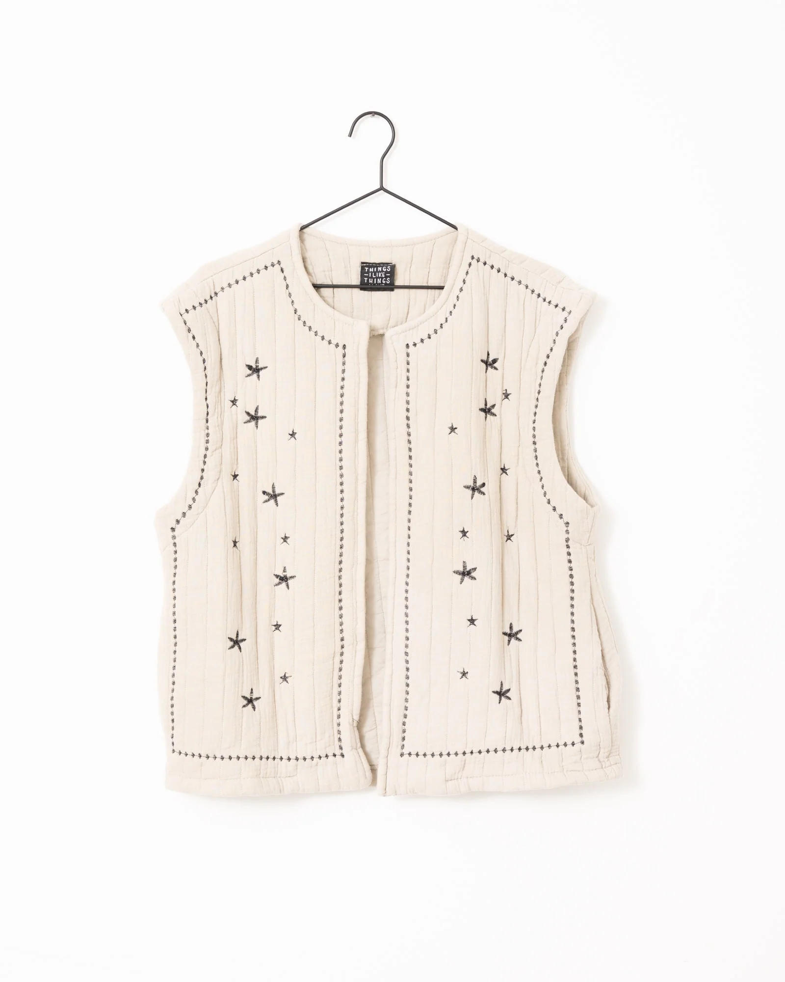 TILTIL Evi Emboidery Gilet Taupe - Image 7