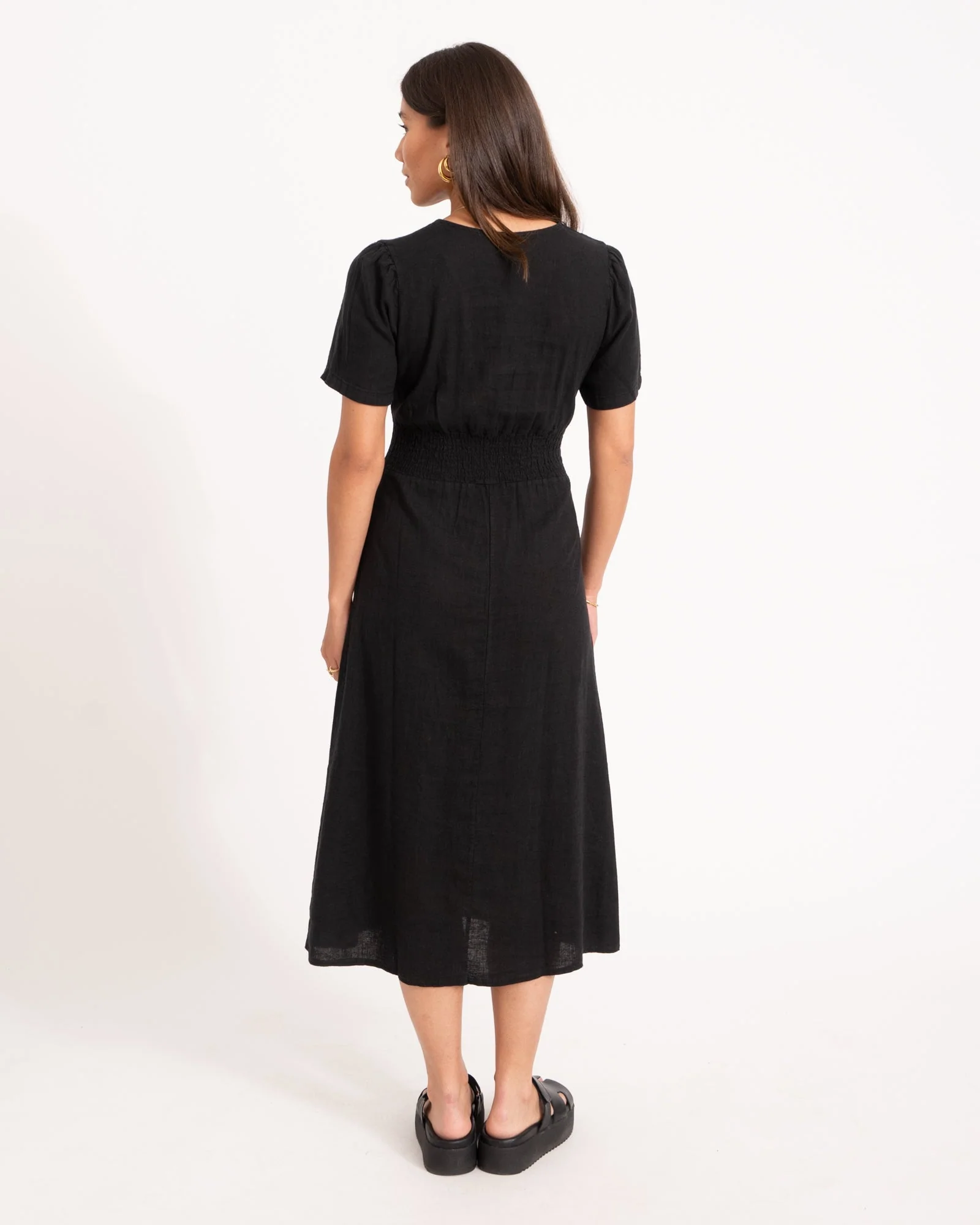 TILTIL Fenna Dress Linen Black - Image 6
