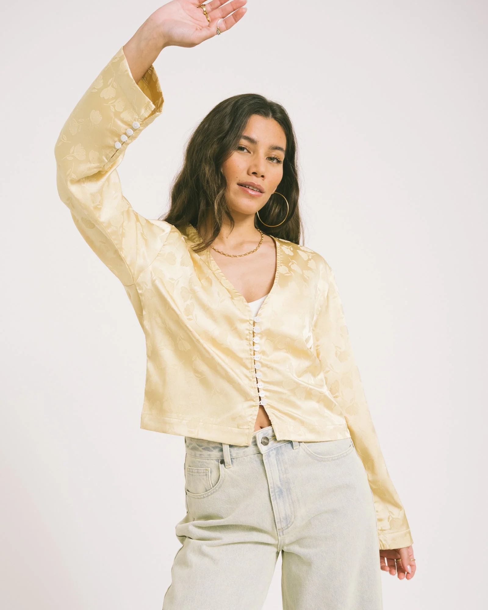 TILTIL Floral Gaia Blouse Butter Yellow - Image 7