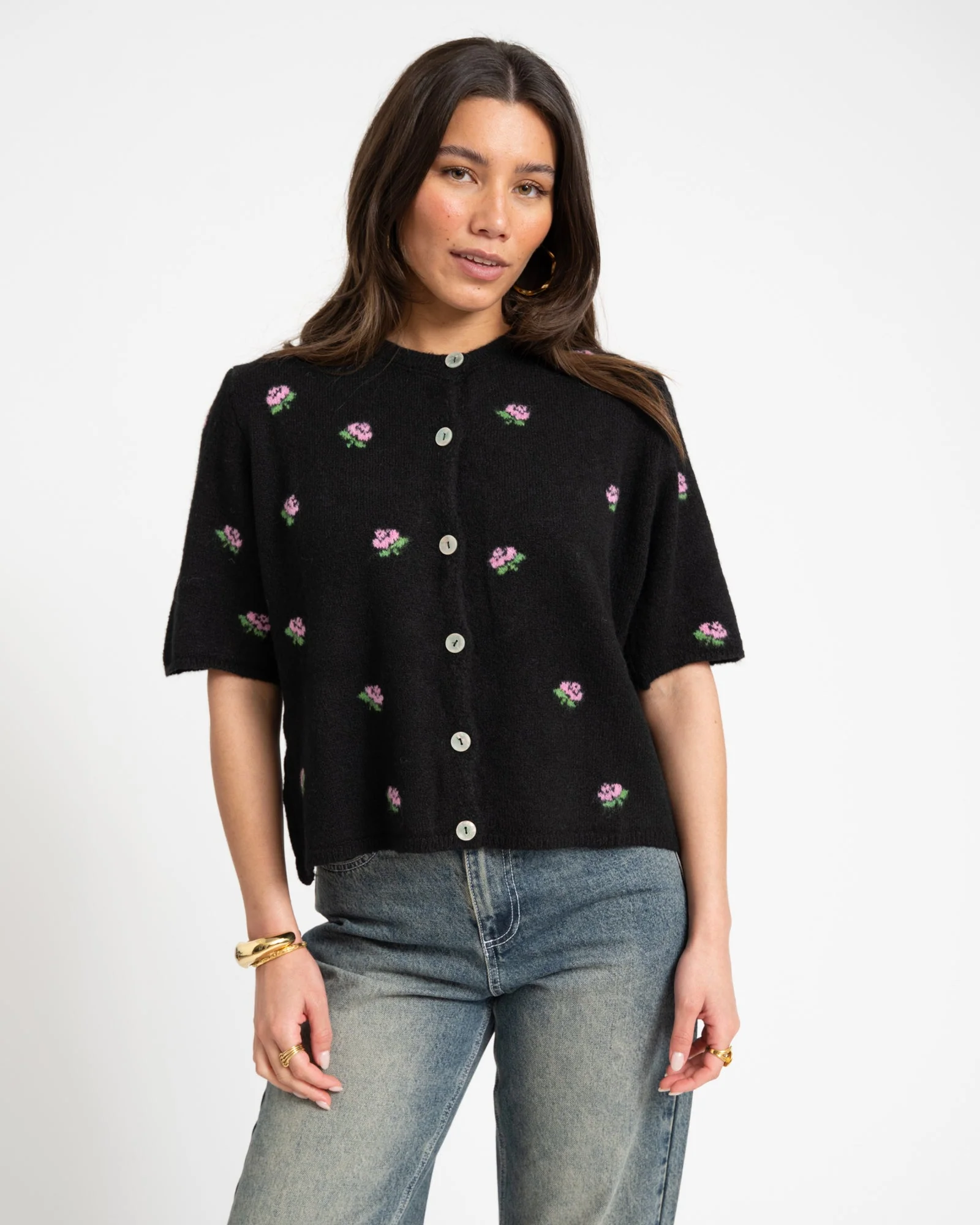 TILTIL Flower Knit Black One Size - Image 2