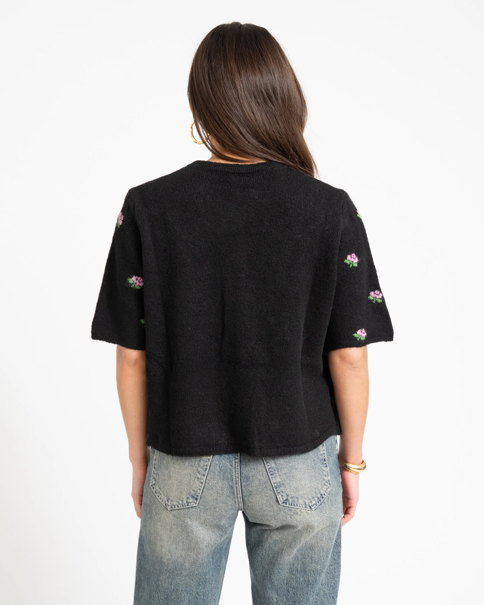 TILTIL Flower Knit Black One Size - Image 4