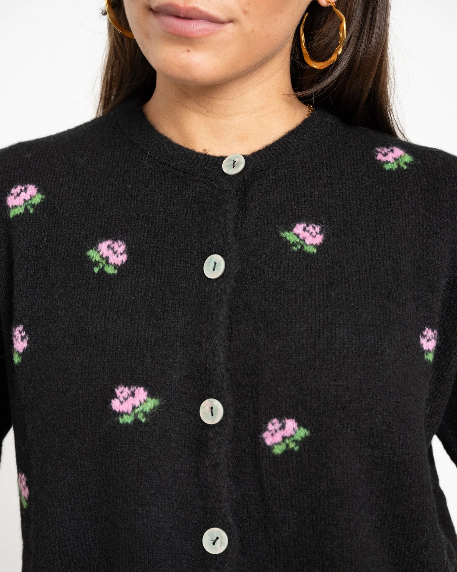 TILTIL Flower Knit Black One Size - Image 5