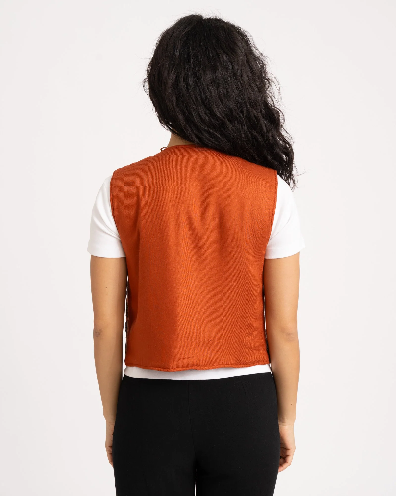 TILTIL Gigi Emboidered Gilet Bright Rust - Image 6