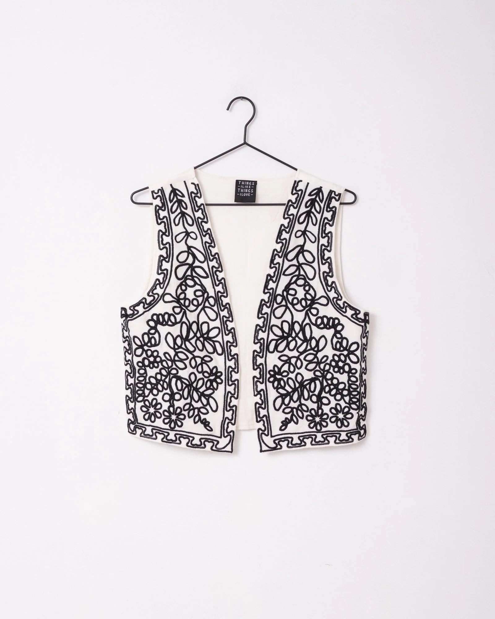TILTIL Gigi Emboidered Gilet Off-White - Image 7