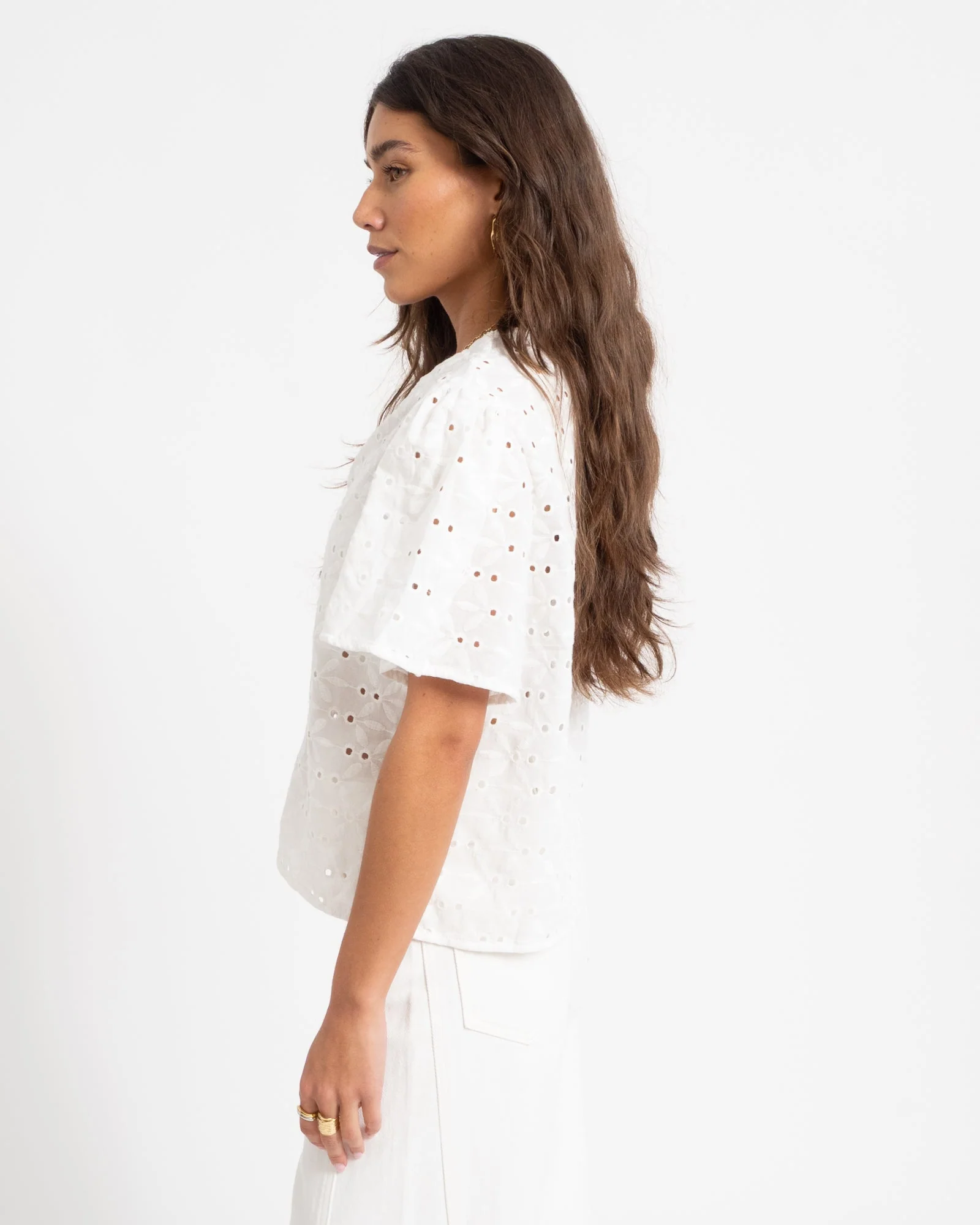 TILTIL Hailey Shortsleeve Blouse White - Image 4
