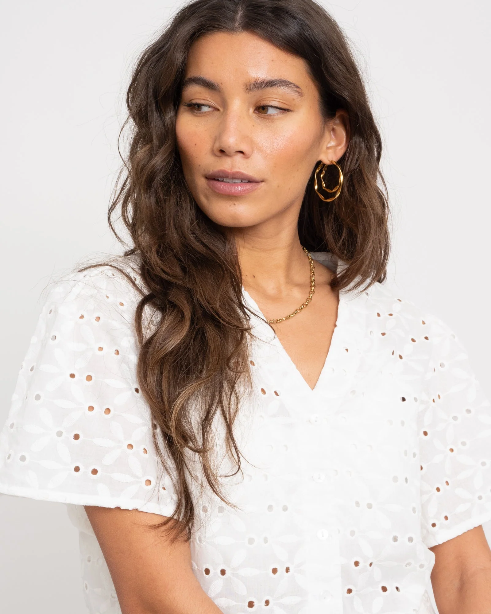 TILTIL Hailey Shortsleeve Blouse White - Image 7