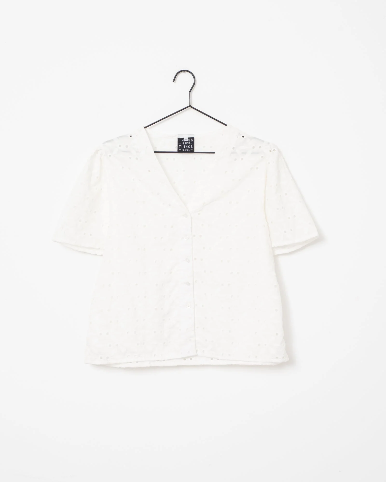 TILTIL Hailey Shortsleeve Blouse White - Image 8