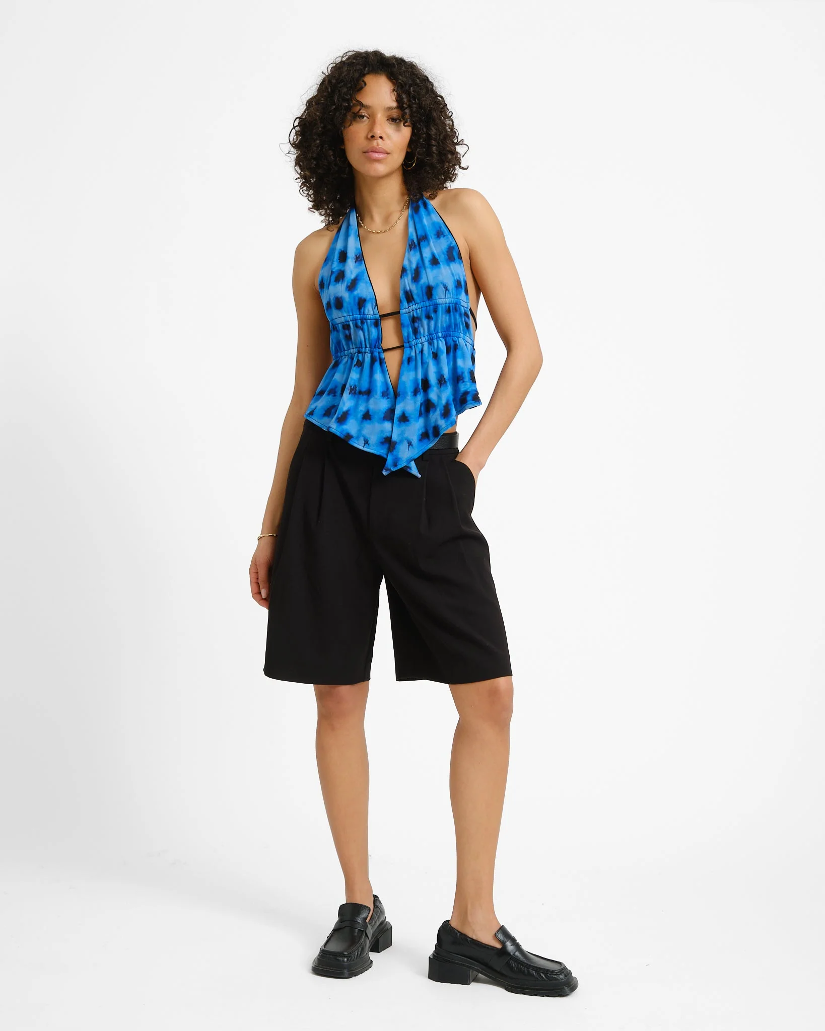 TILTIL Jenna Open Back Top Blue - Image 4