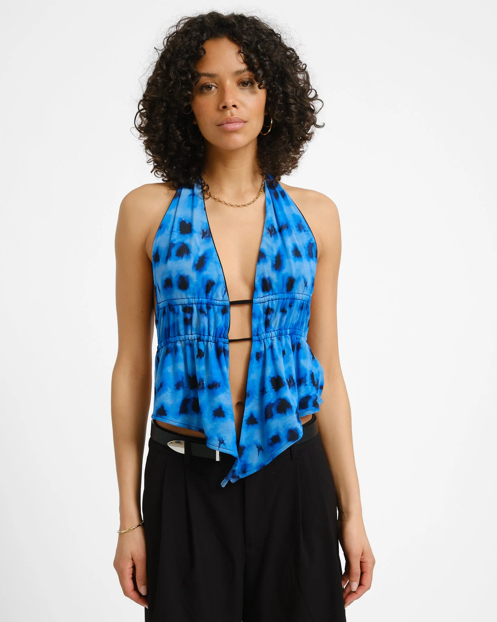 TILTIL Jenna Open Back Top Blue - Image 5