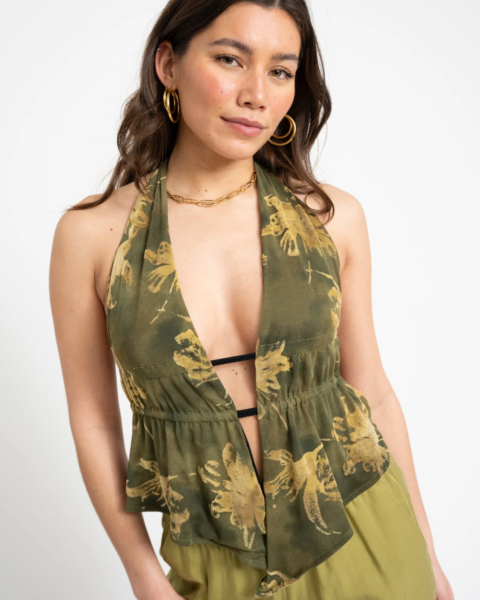 TILTIL Jenna Open Back Top Green - Image 5