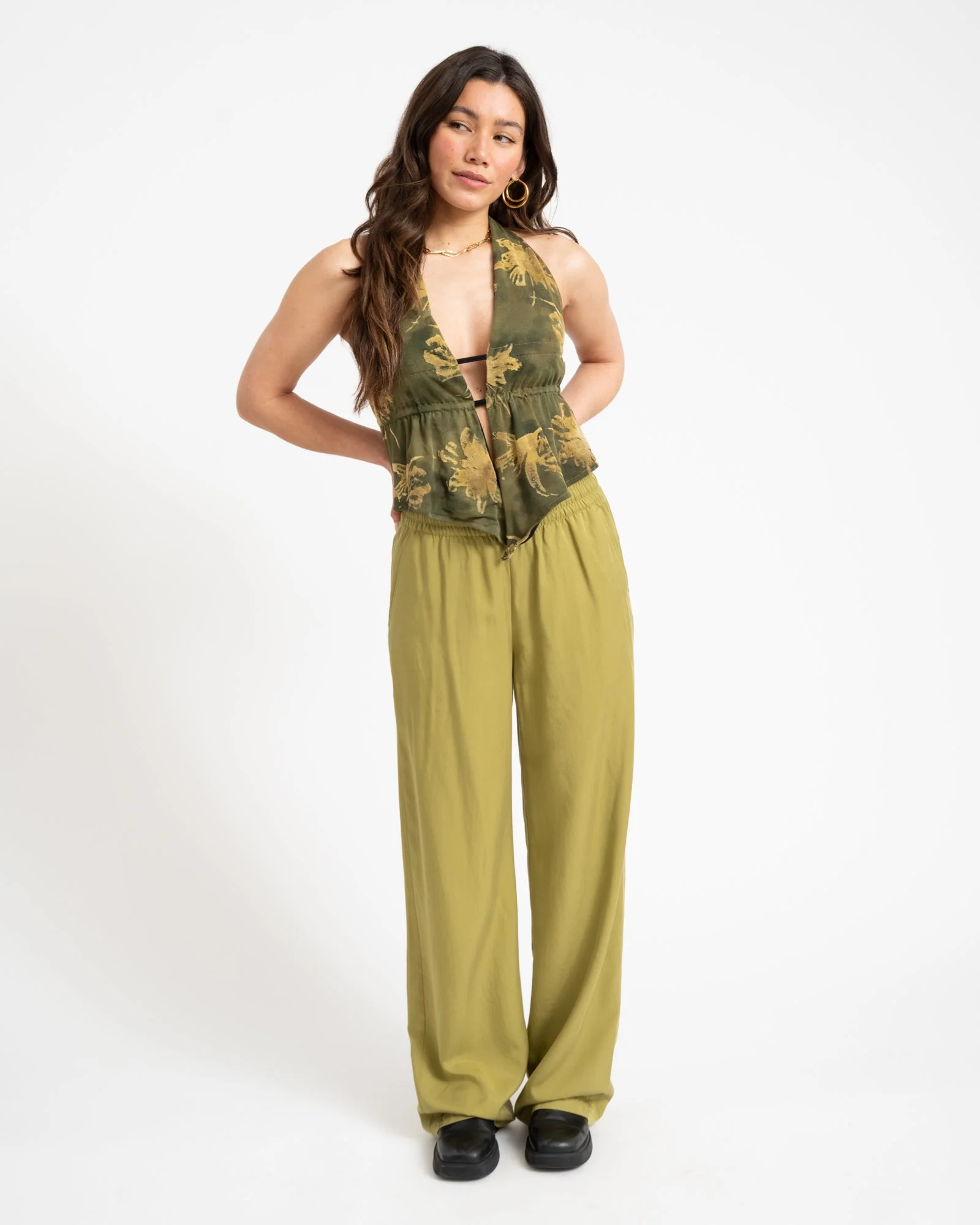 TILTIL Jenna Open Back Top Green - Image 6