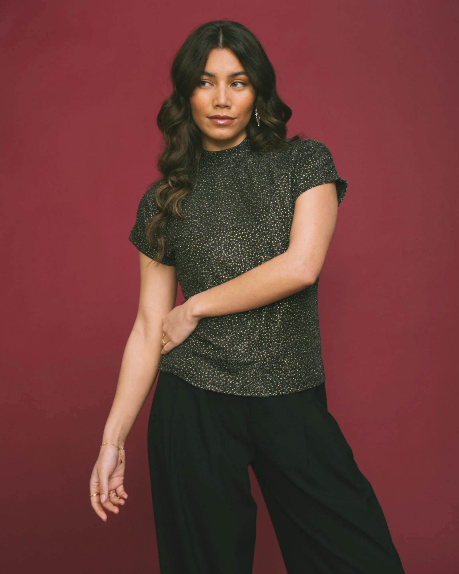 TILTIL Jetta Shortsleeve Sparkle Antraciet
