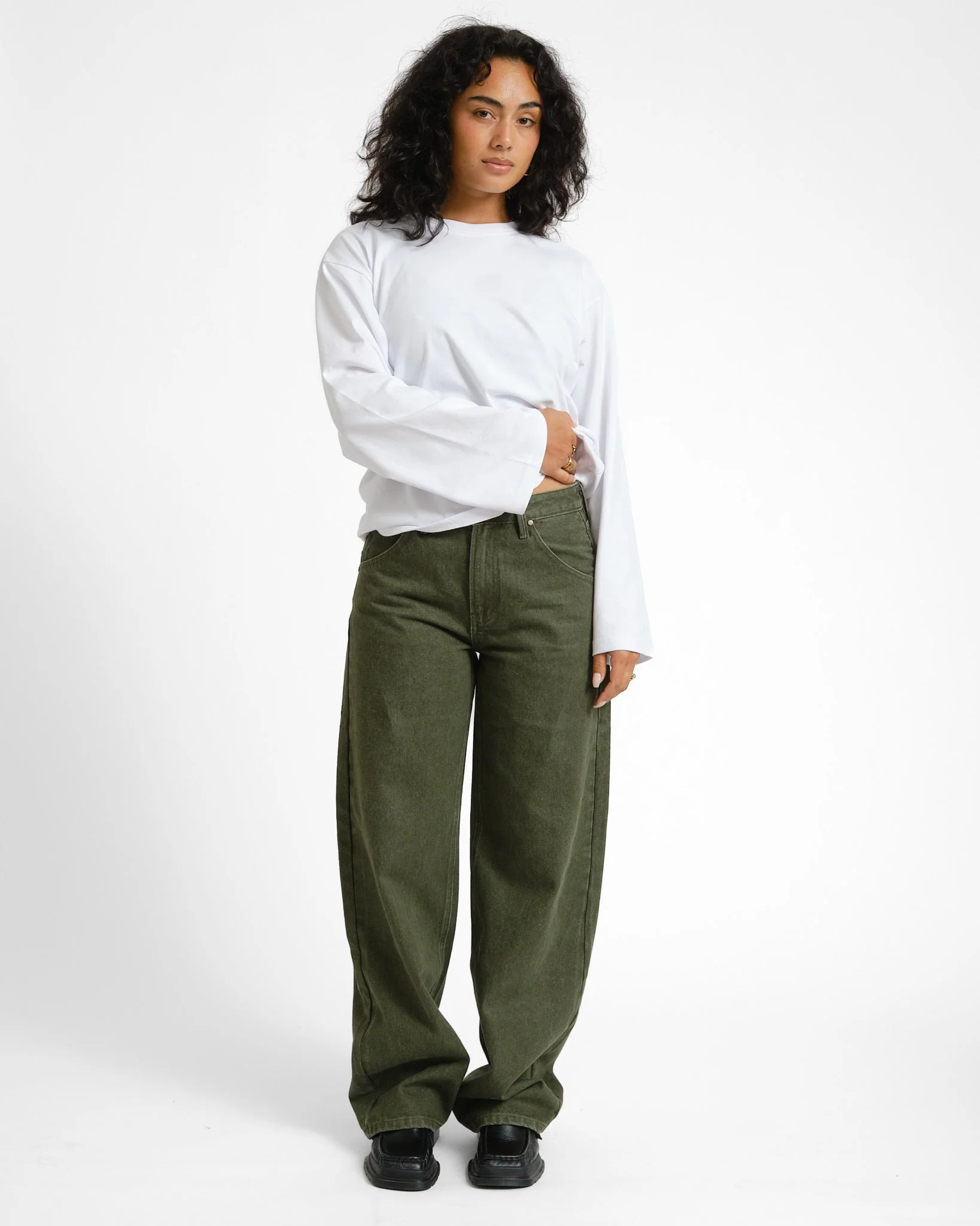 TILTIL Joa Barrel Jeans Donkergroen - Image 2