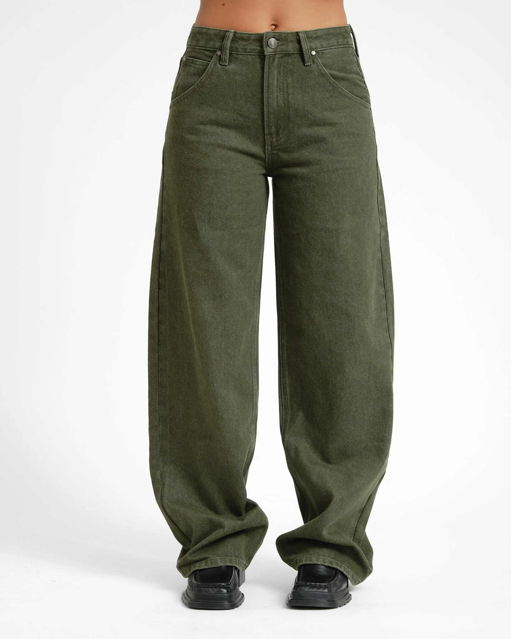 TILTIL Joa Barrel Jeans Donkergroen - Image 3