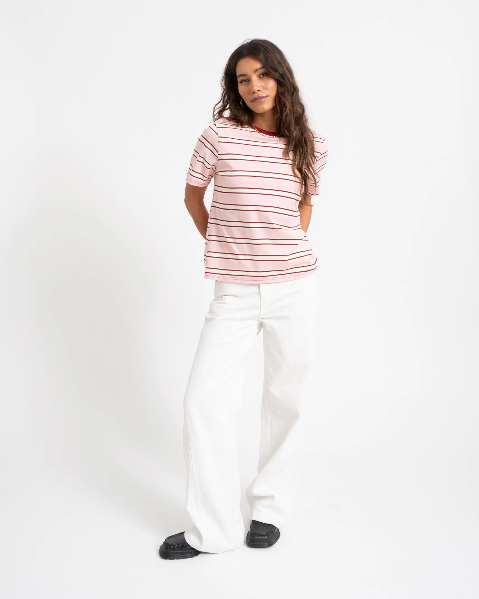 TILTIL Joy T-shirt Stripe Pink - Image 2