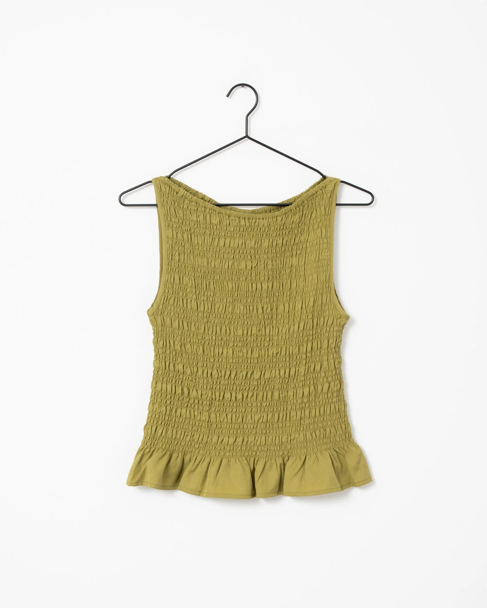 TILTIL Joyce Tencel Smock Top Moss Green - Image 9