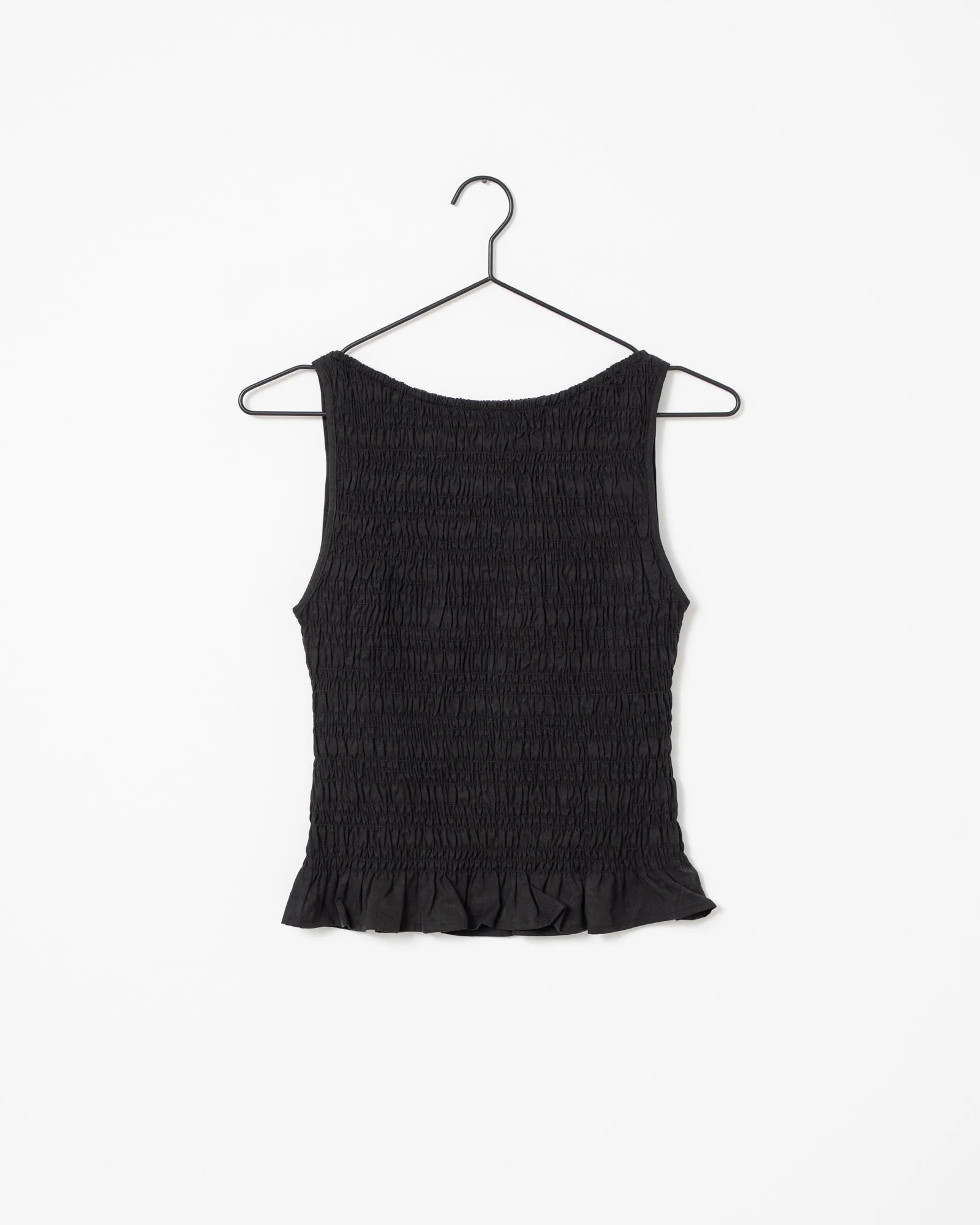 TILTIL Joyce Tencel Smock Top Black - Image 10