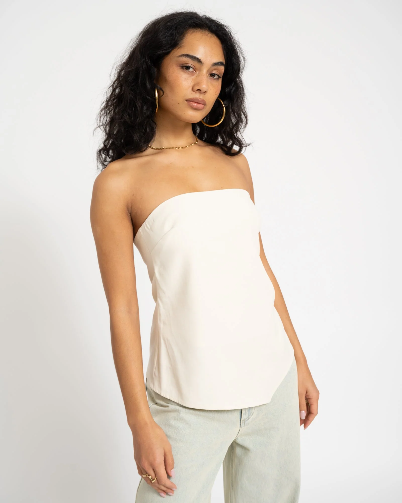 TILTIL Jule Strapless Top Offwhite - Image 5