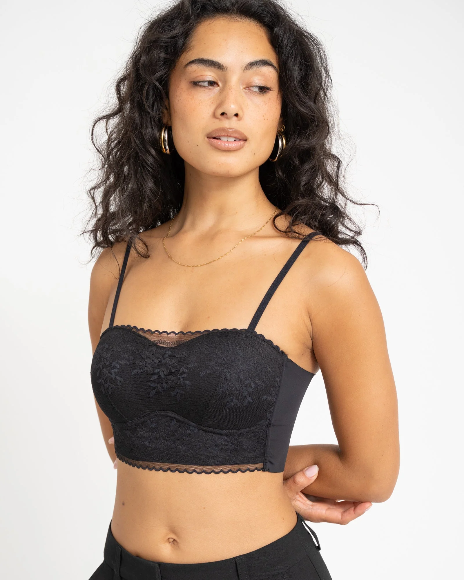 TILTIL Lace Bandeau Bralette Zwart One Size - Image 3