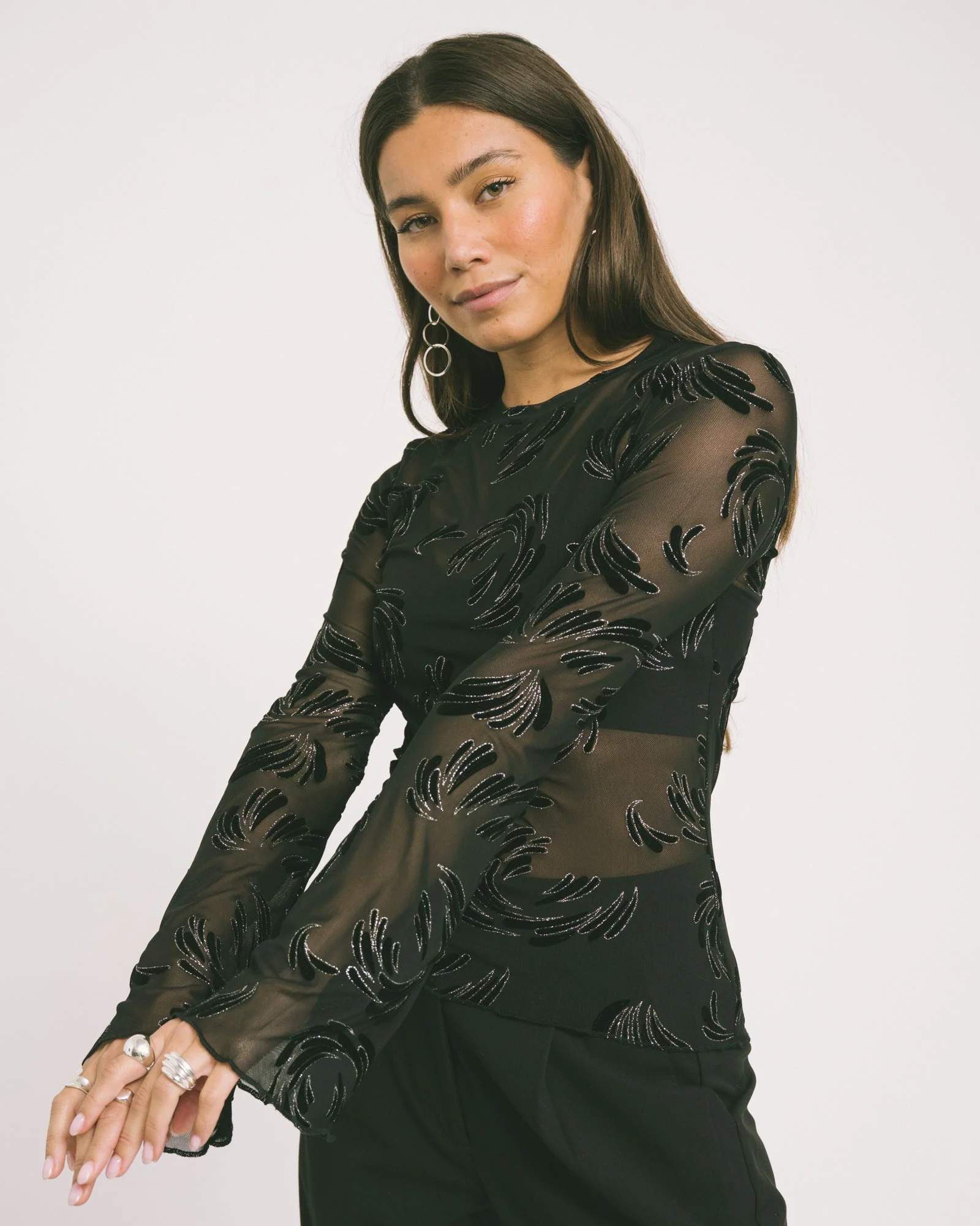 TILTIL Lieke Mesh Velvet Sparkle Black - Image 2