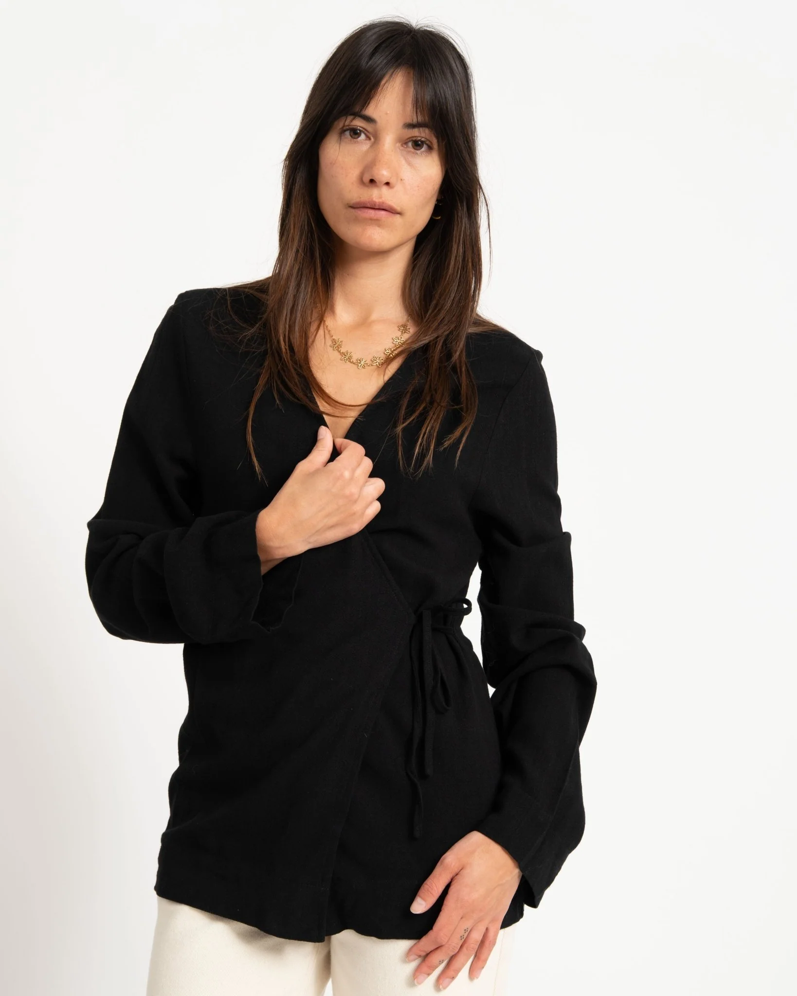 TILTIL Lily Kimono Linen Black