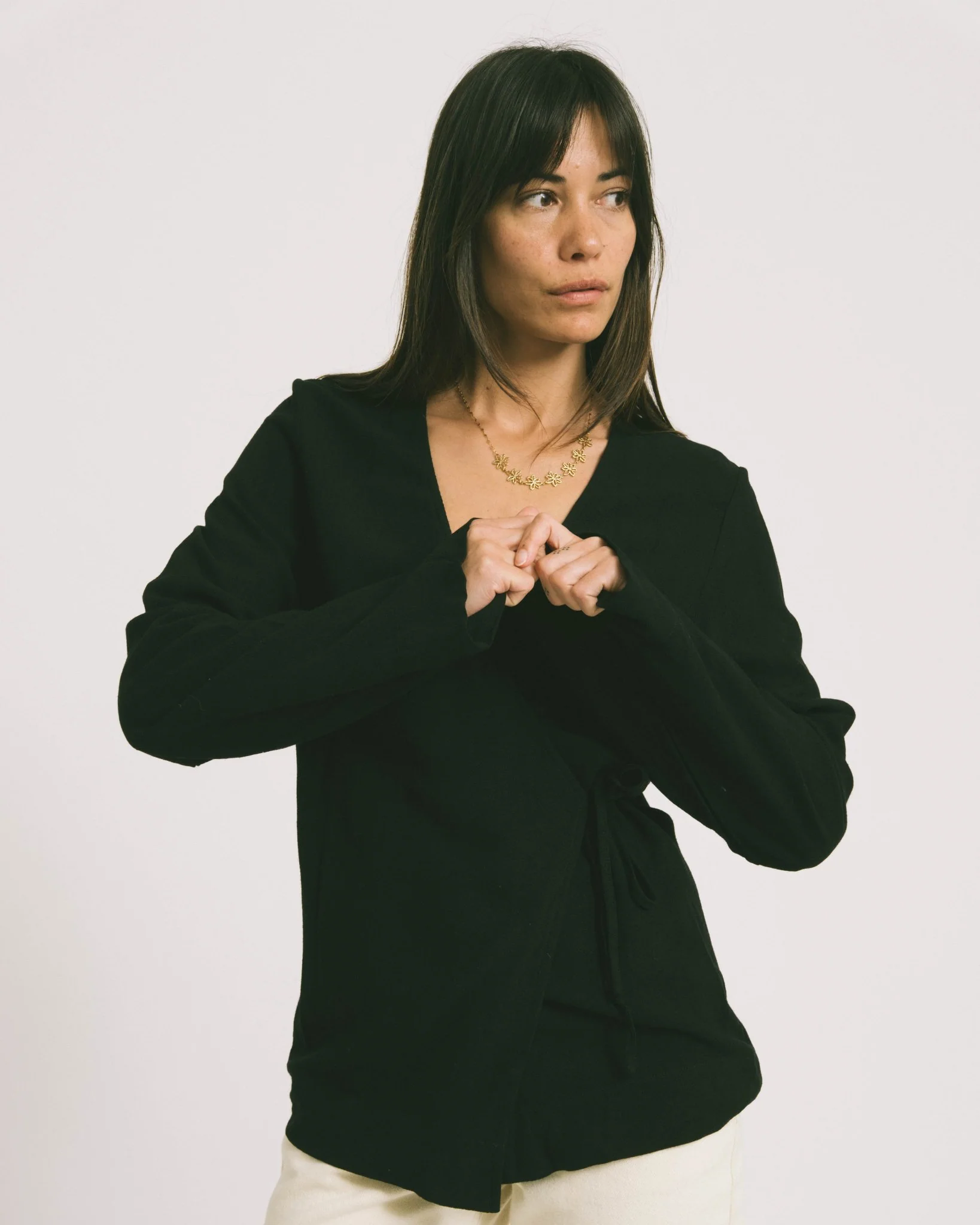 TILTIL Lily Kimono Linen Black - Image 3