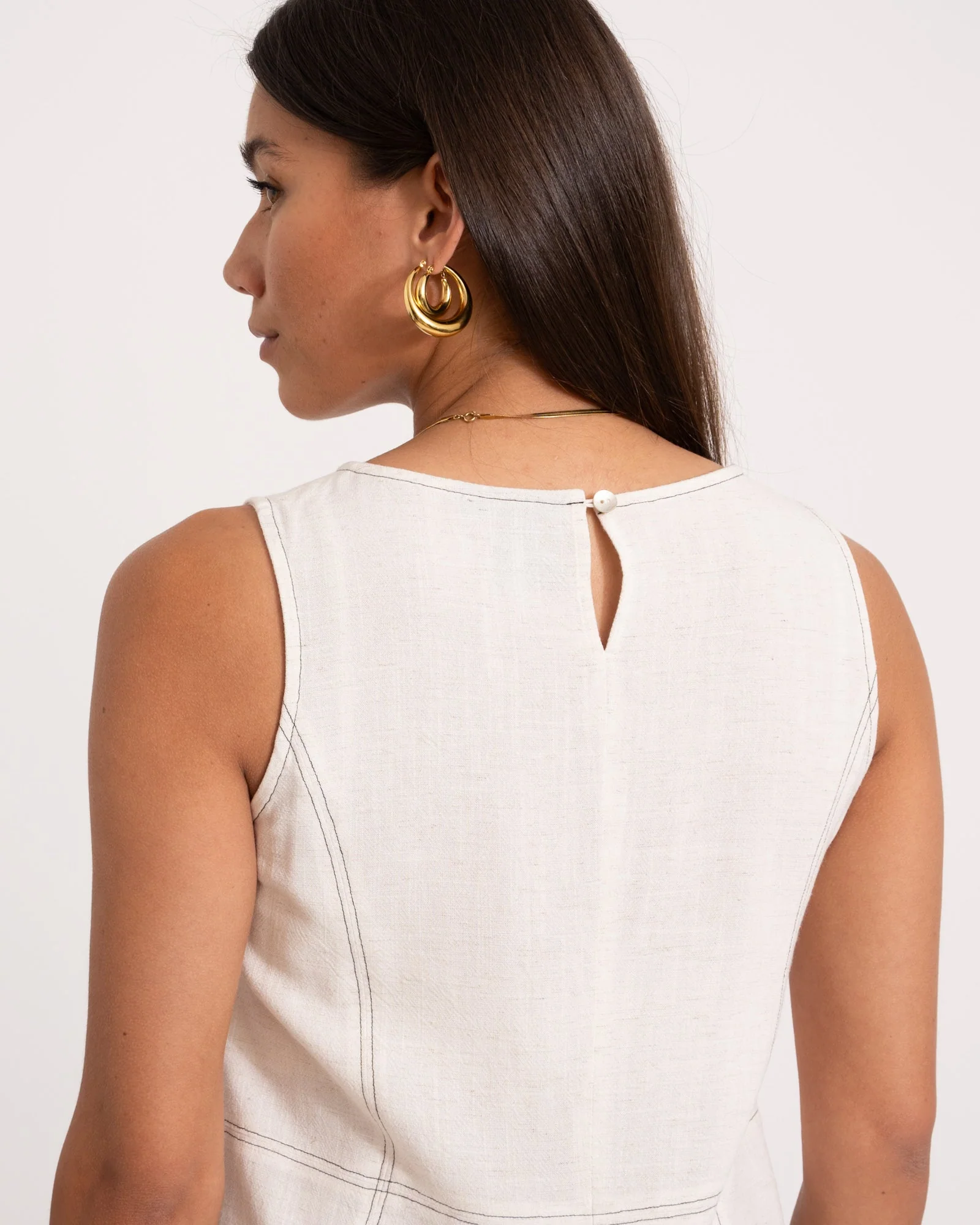 TILTIL Lizzy Dress Linen Beige - Image 6
