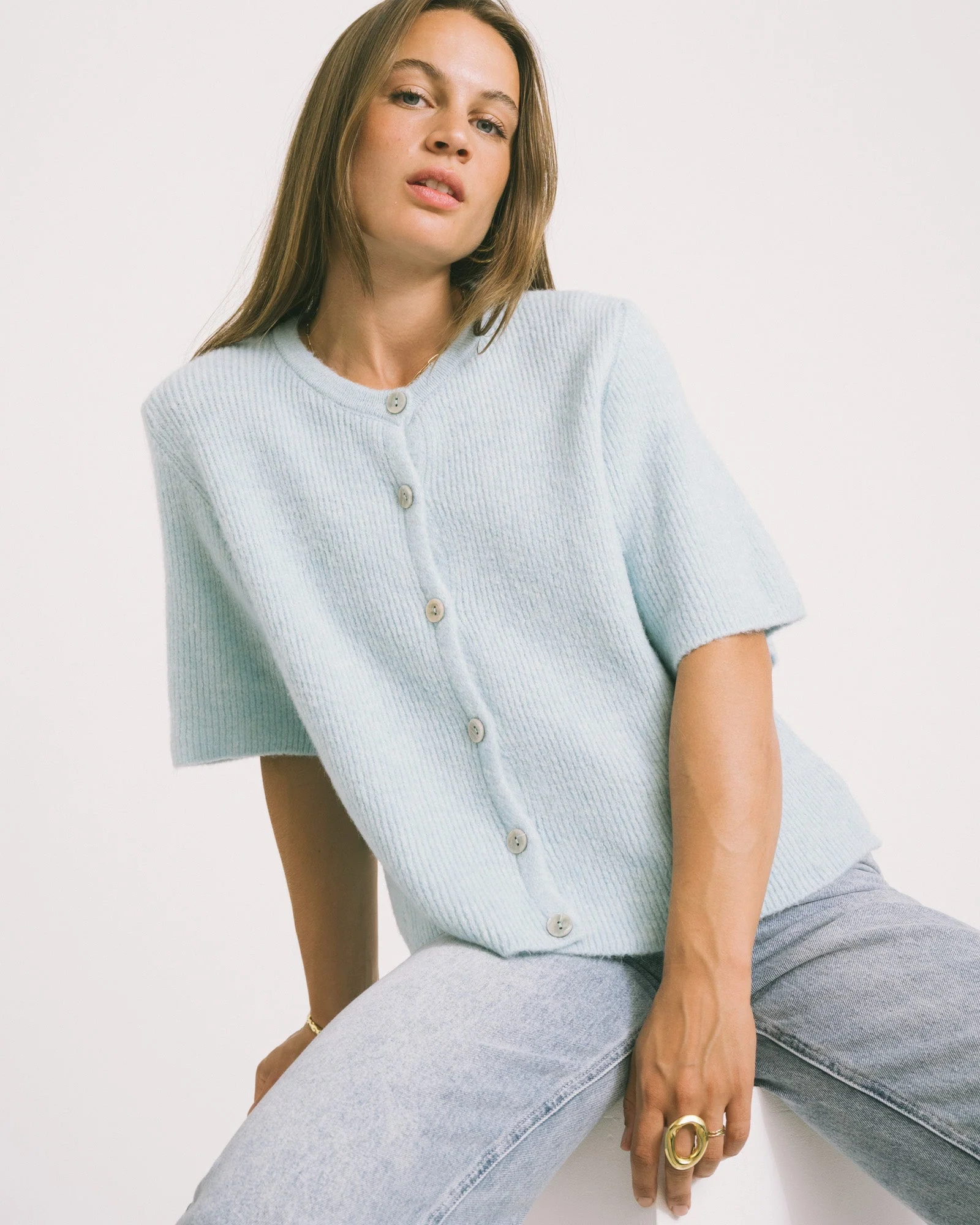 TILTIL Loen Knit Light Blue One Size