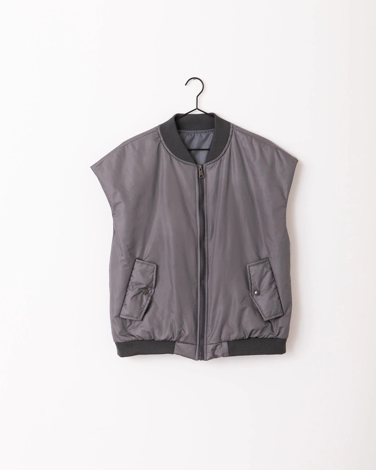TILTIL Lois Bomber Gilet Grey - Image 7