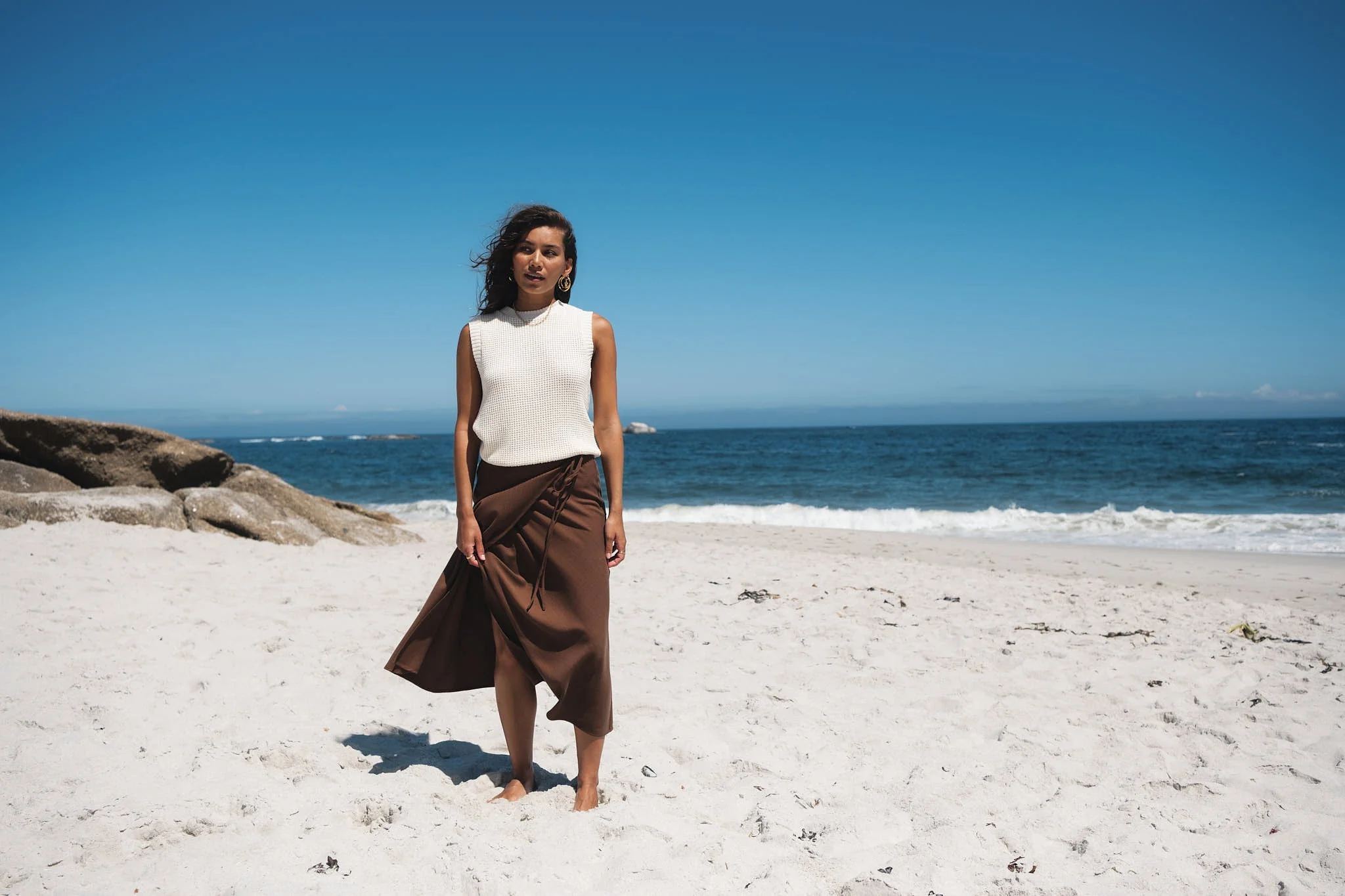 TILTIL Loma Wrap Skirt Brown - Image 3