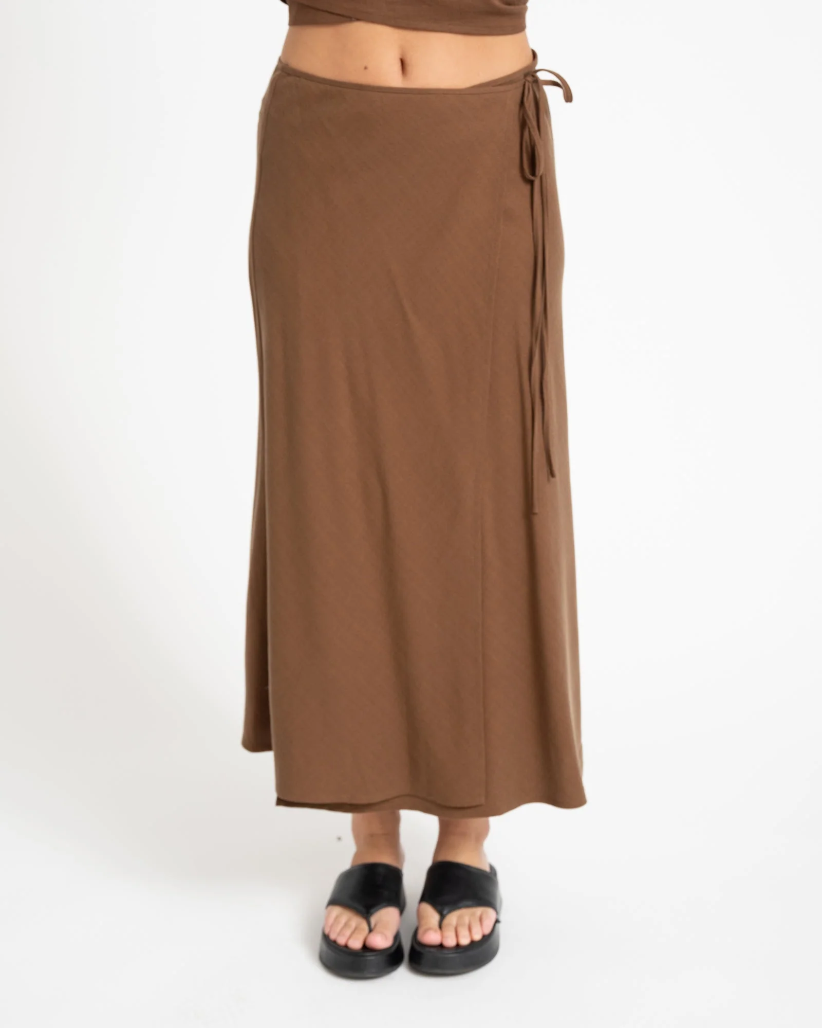 TILTIL Loma Wrap Skirt Brown - Image 5