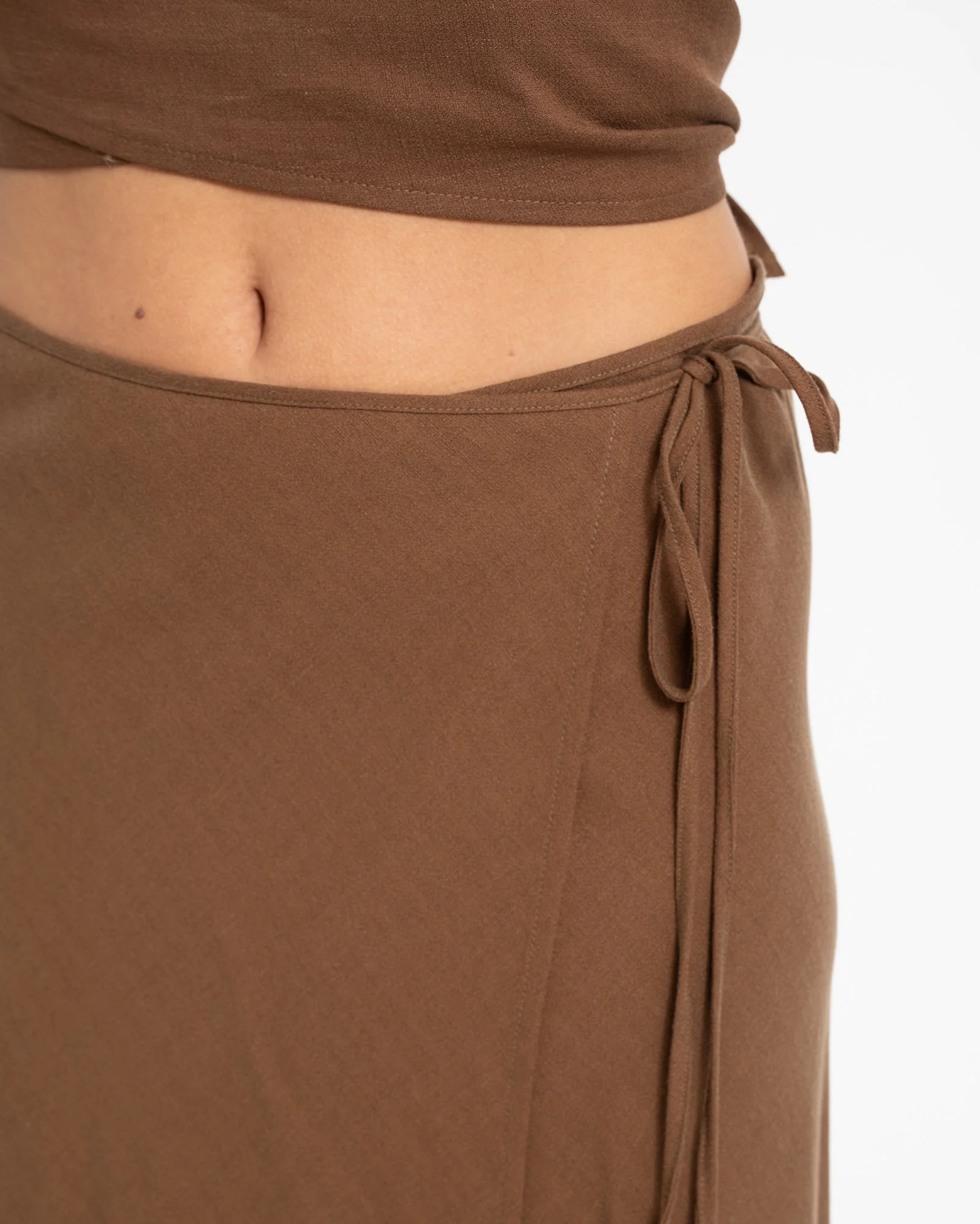 TILTIL Loma Wrap Skirt Brown - Image 8