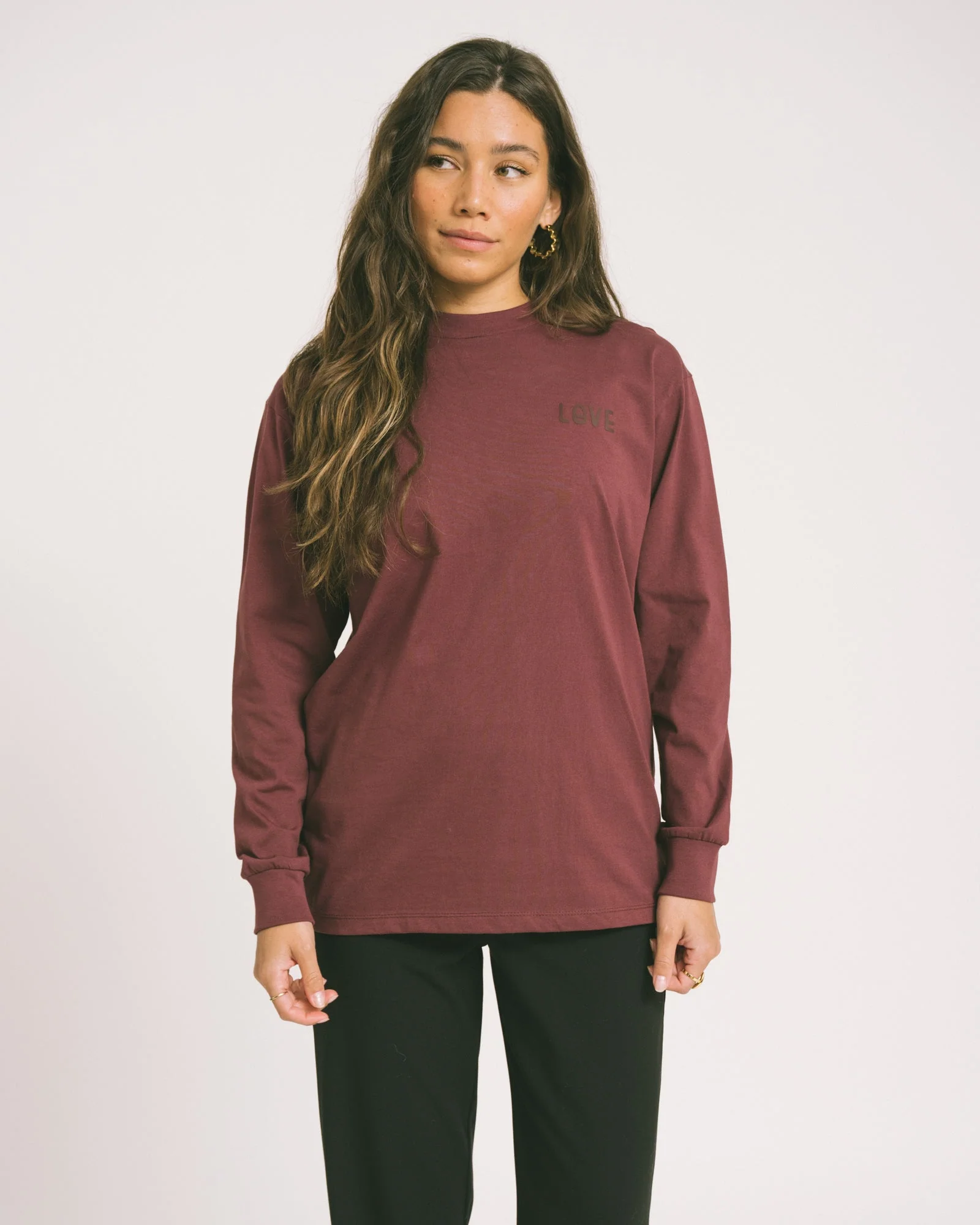 TILTIL Longsleeve Love Tee Bordeaux