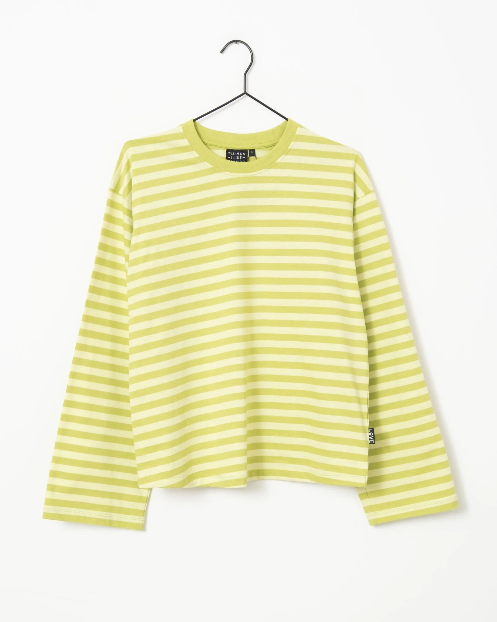 TILTIL Longsleeve Thin Striped Doka Tee Matcha Green - Image 8