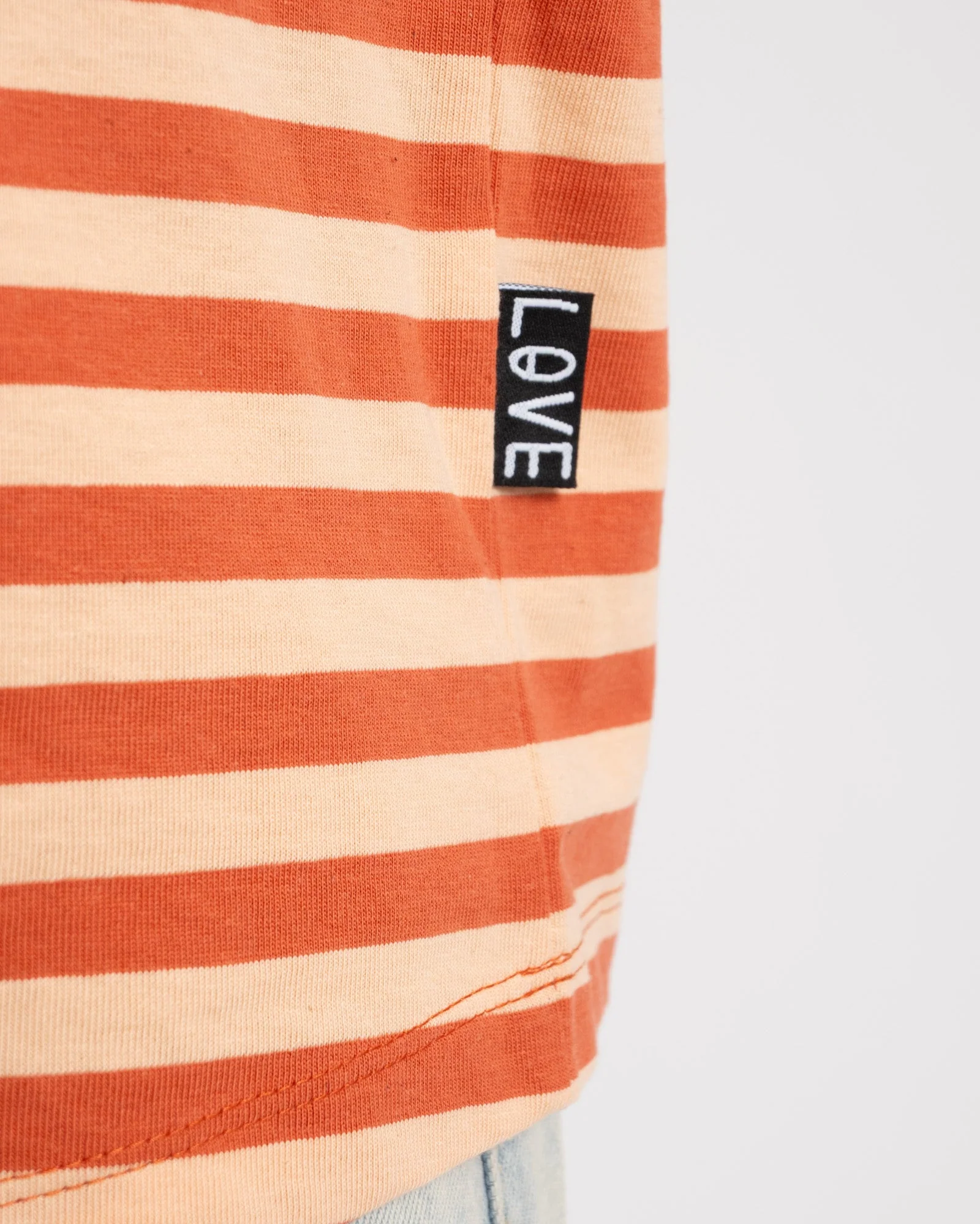 TILTIL Longsleeve Thin Striped Doka Tee Orange - Image 6